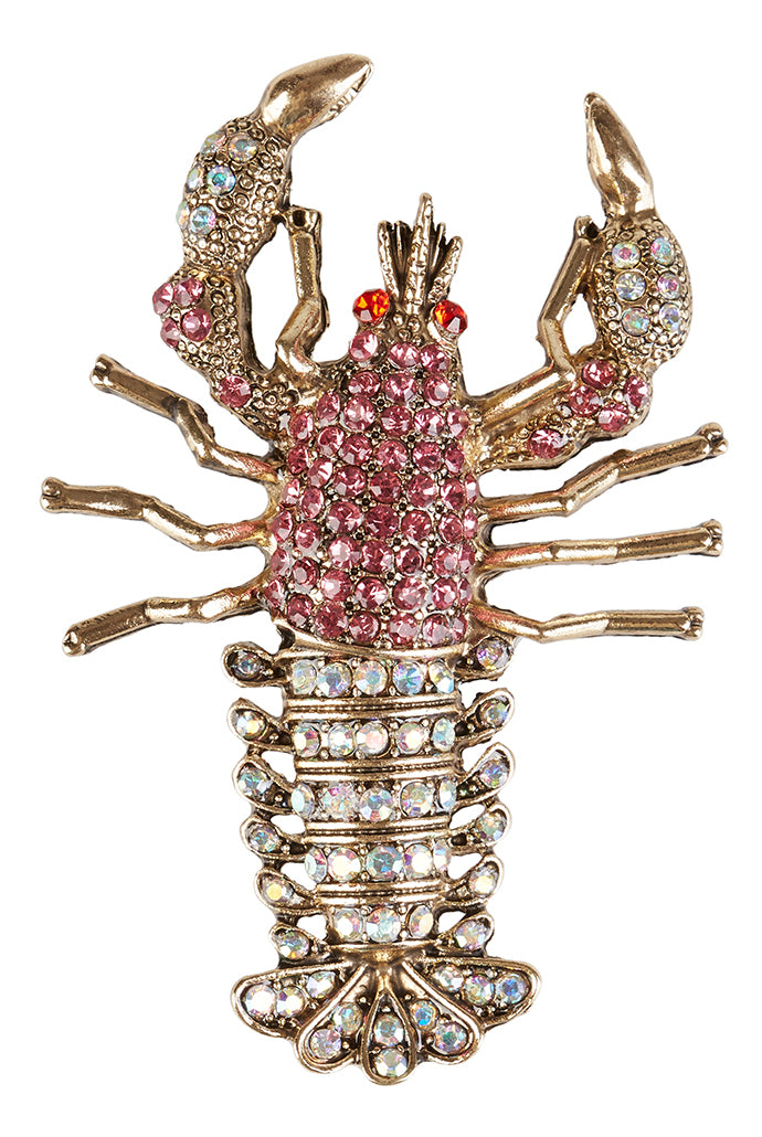 Larry Lobster Enamel Brooch