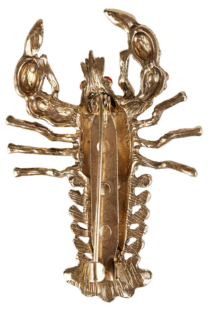 Larry Lobster Enamel Brooch