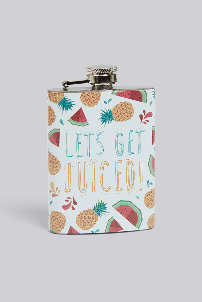 Let's Get Juiced Tropical Hip Flask