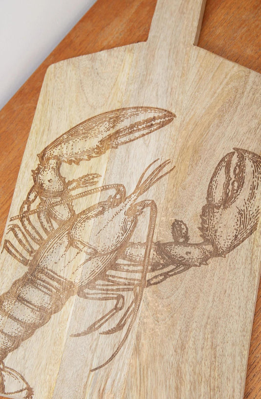 Lobster Etched Wood Chopping Board