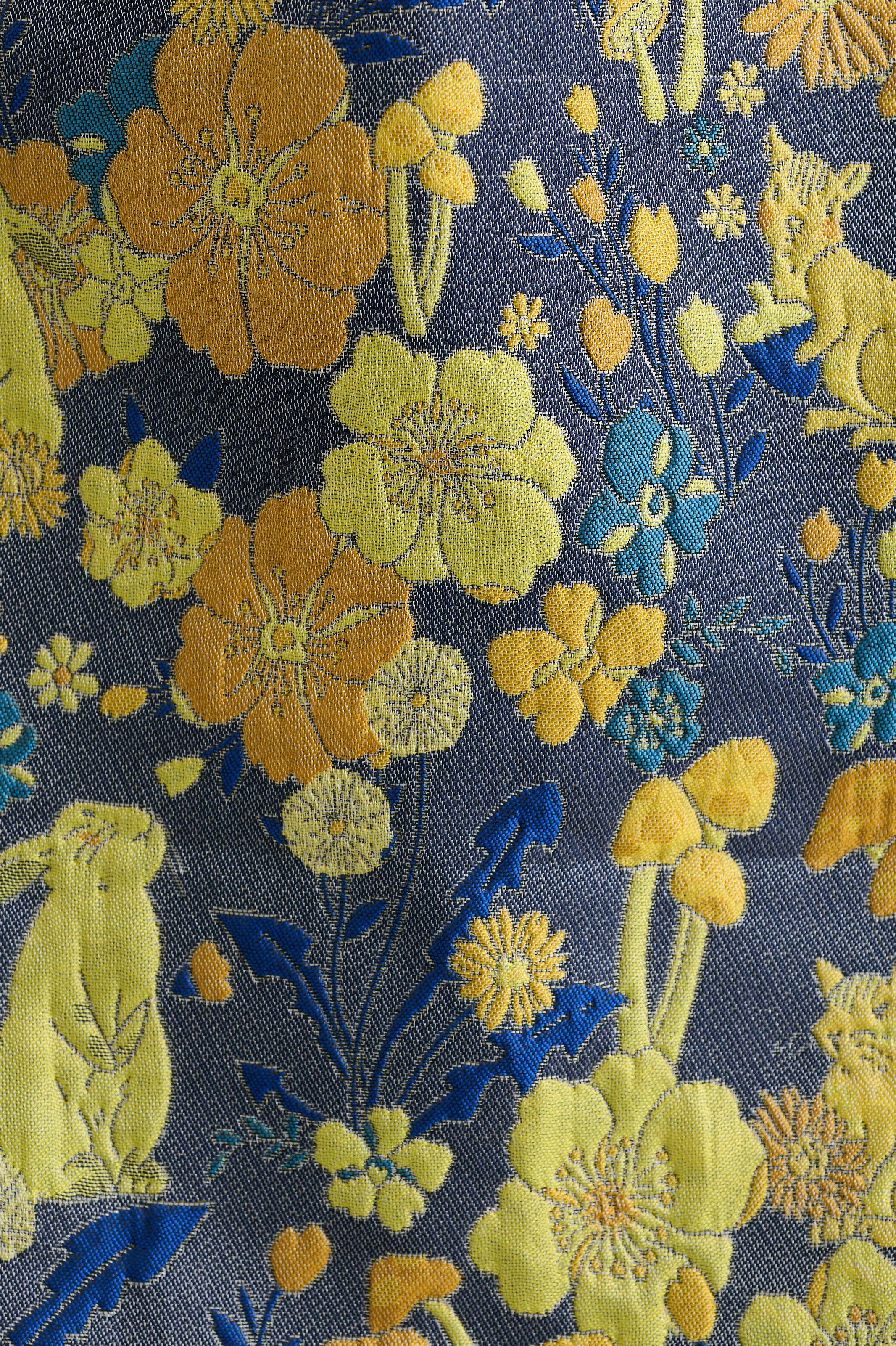 Salut Fairytale Jacquard Cropped Jacket- Yellow