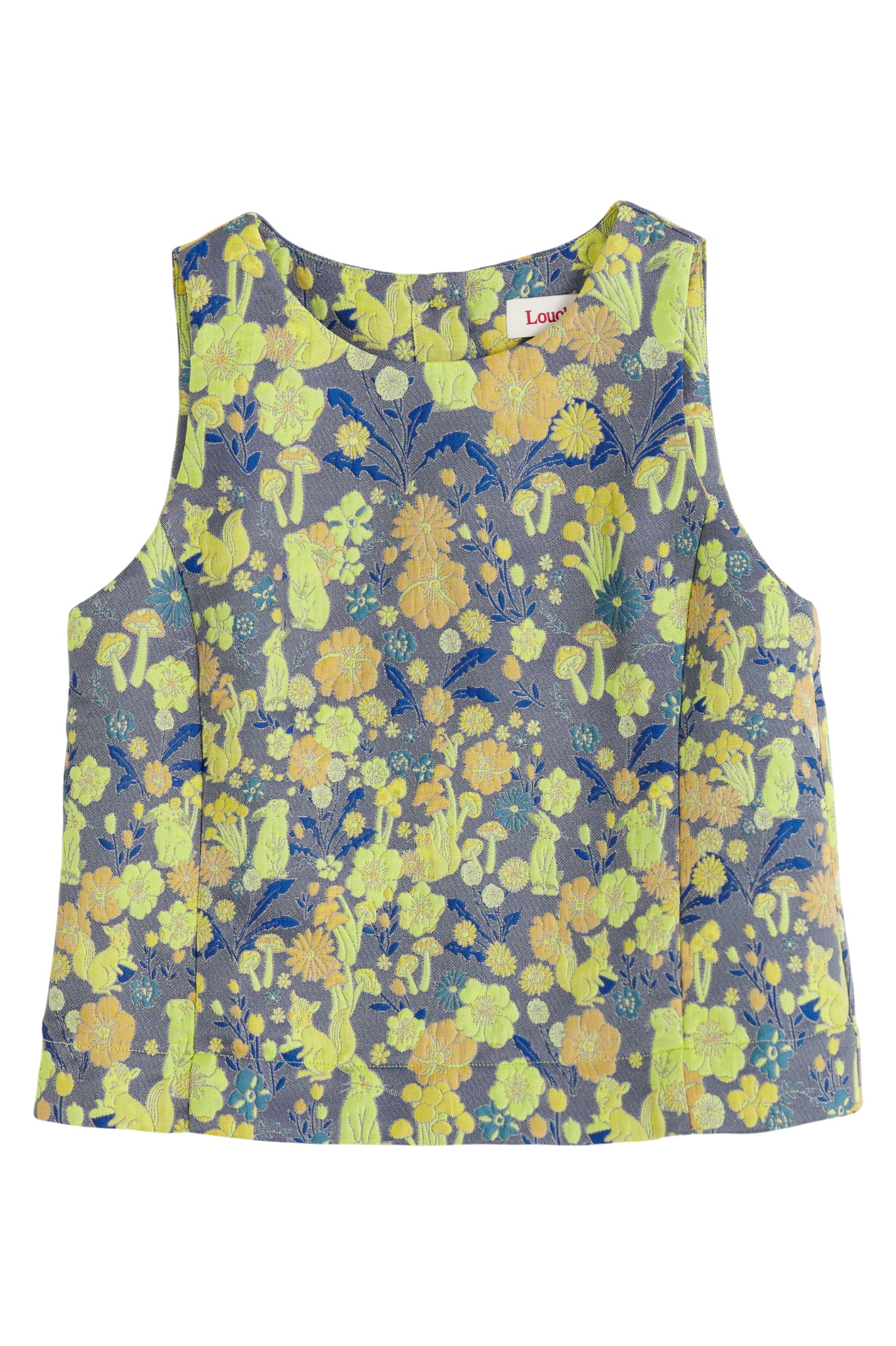 Mea Fairytale Jacquard Sleeveless Top - Yellow