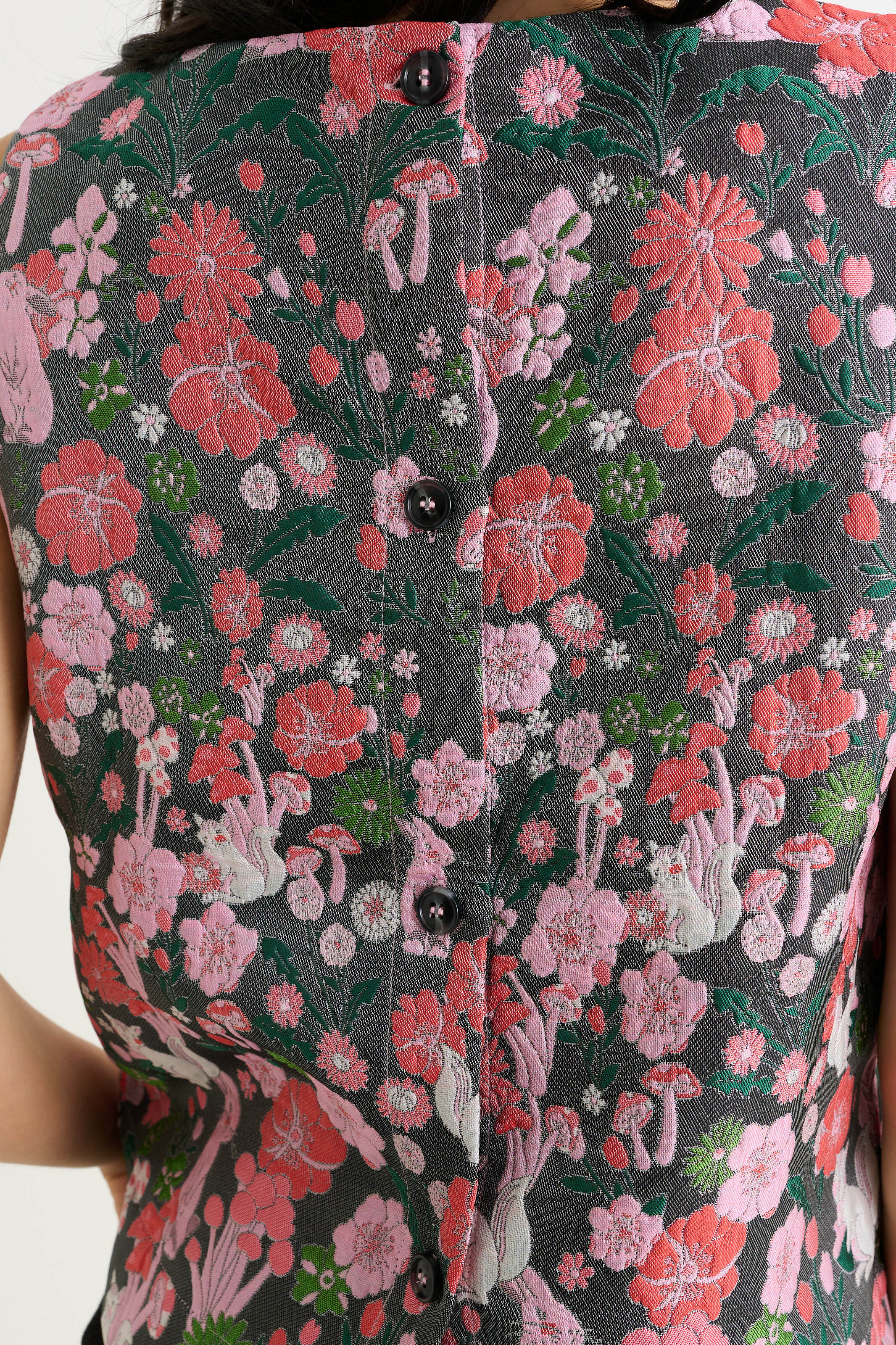 Mea Fairytale Jacquard Sleeveless Top - Pink