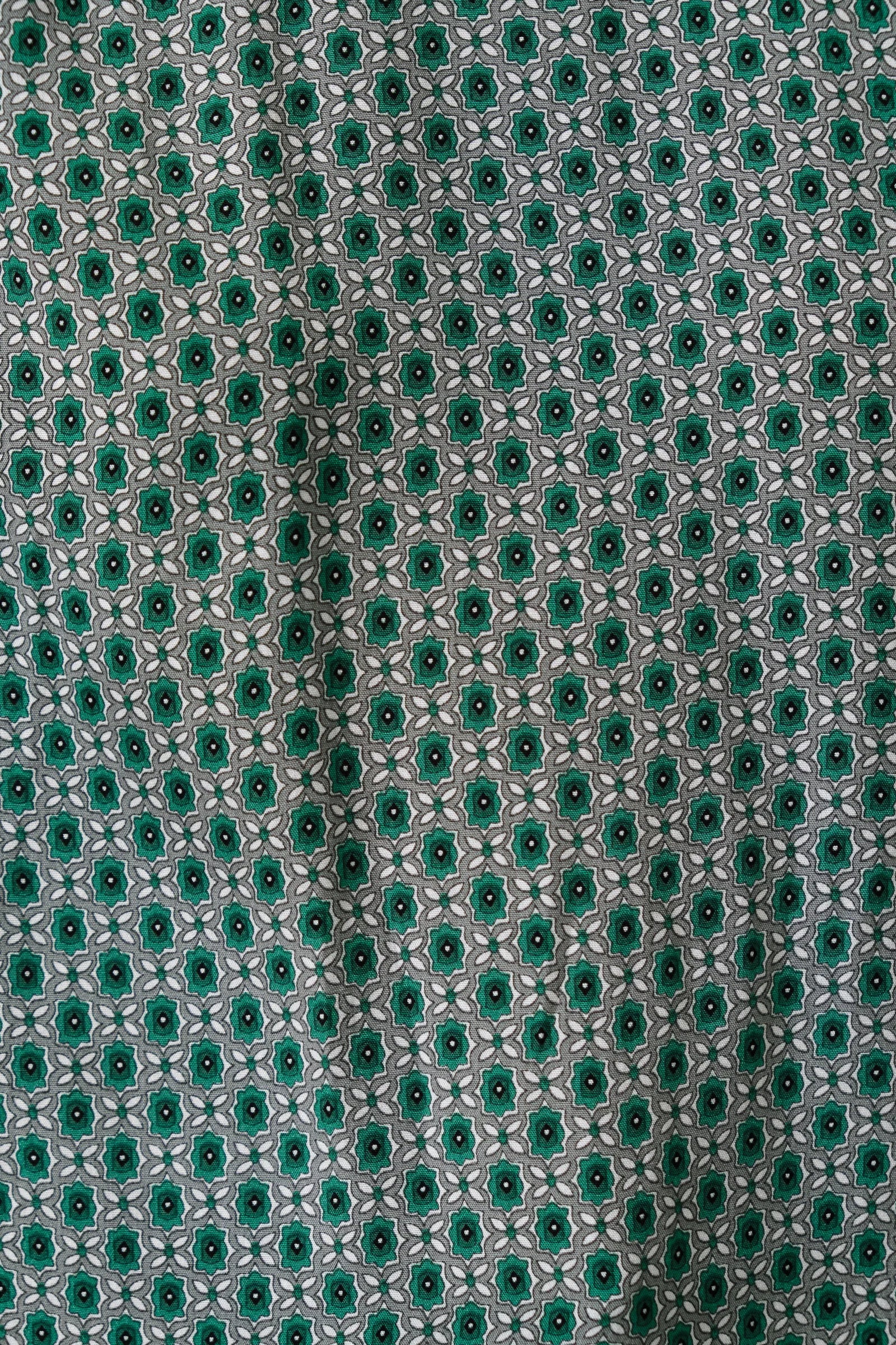 Sorrel Flower Tile Print Midi Dress - Detail 3