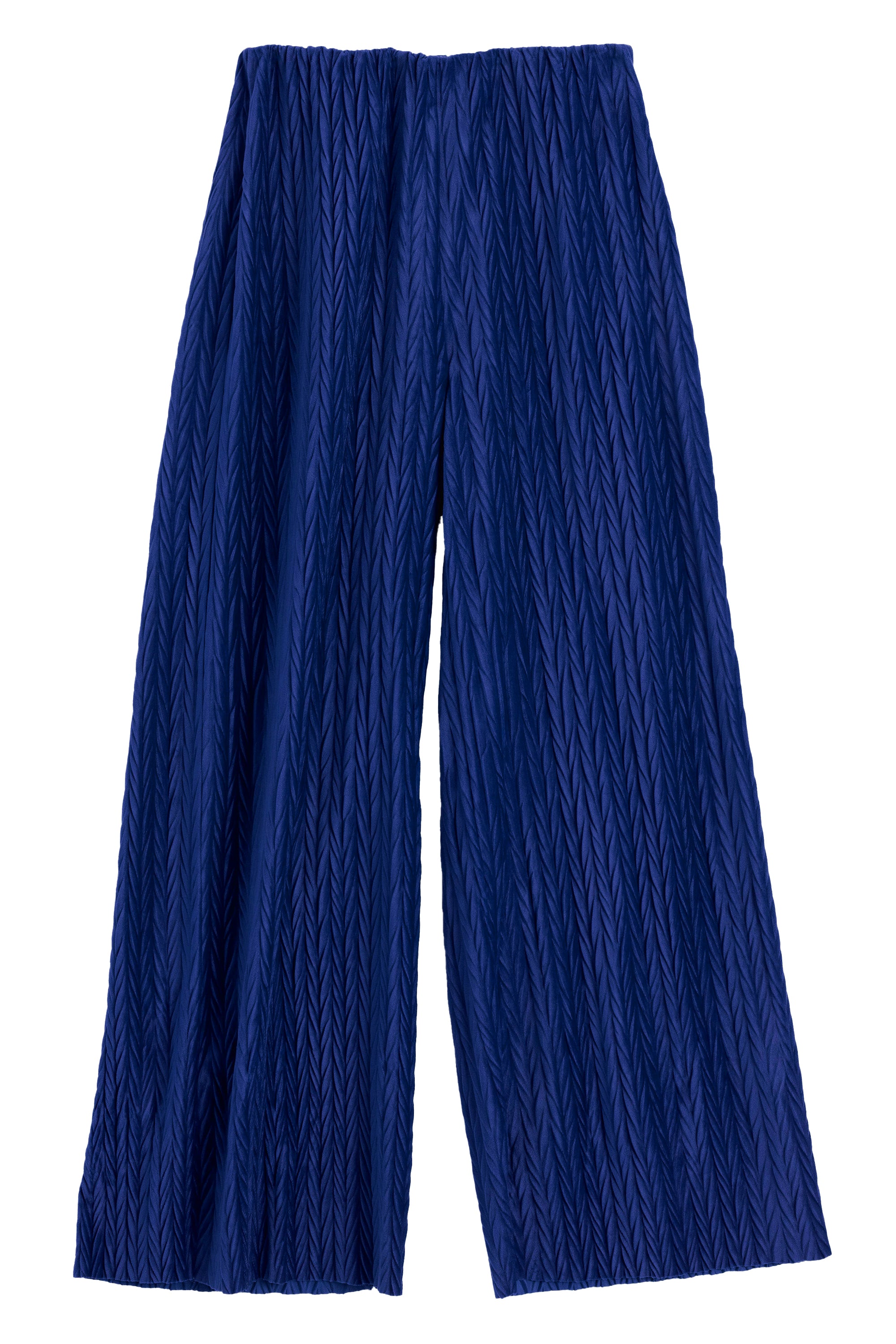 Melvin Velvet Pleat Trouser - Cobalt - Detail 4