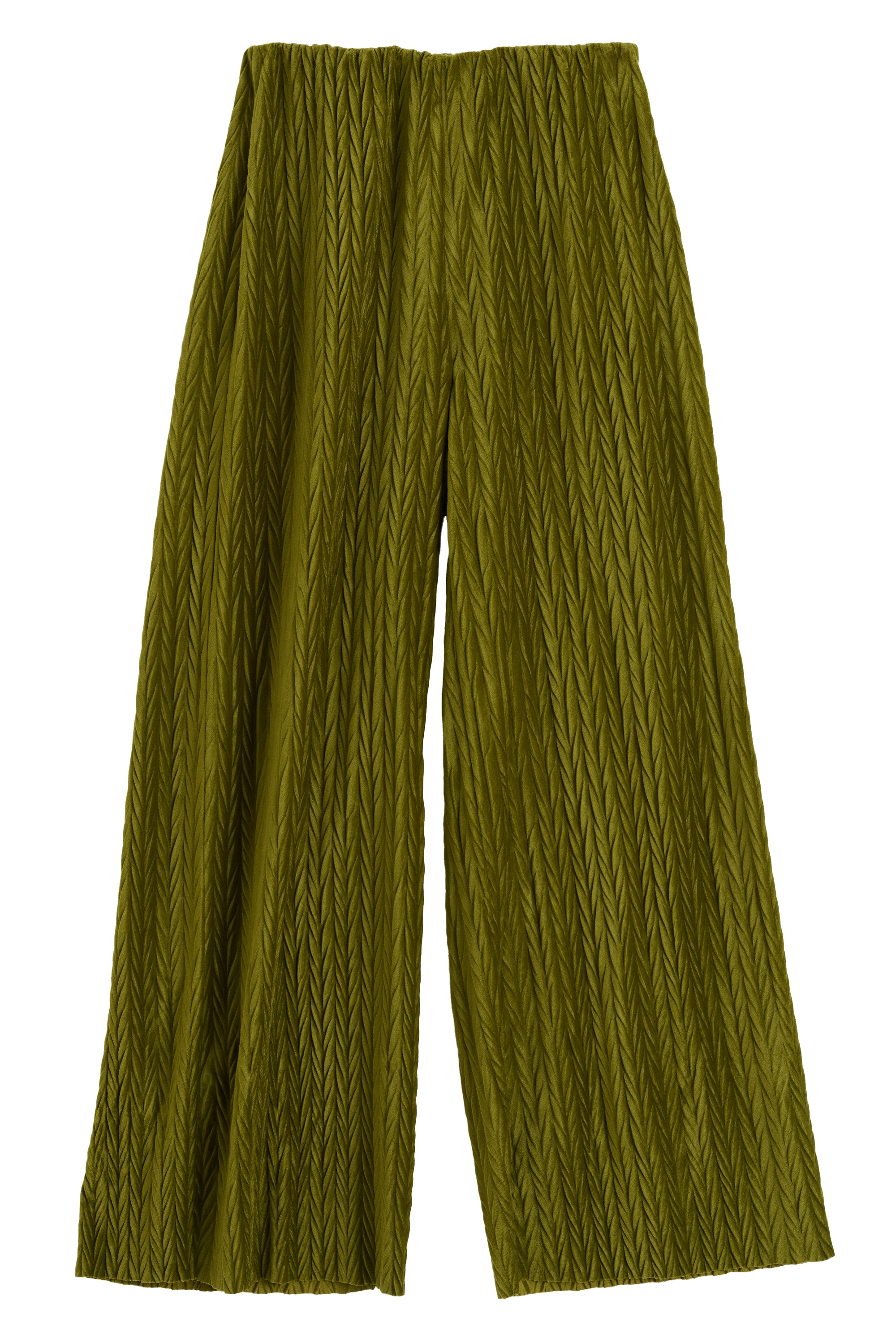 Melvin Velvet Pleat Trouser - Kiwi - Styled