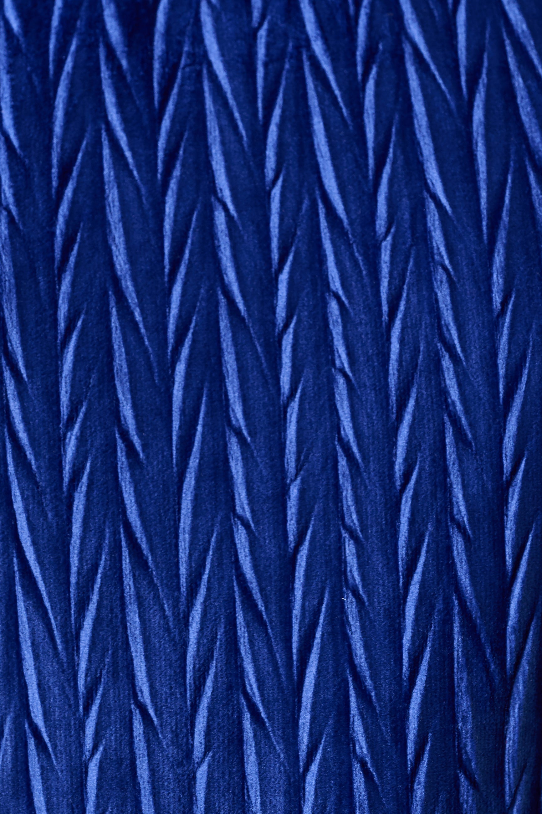 Aba Velvet Pleat Long Sleeve Top - Cobalt - Detail 3