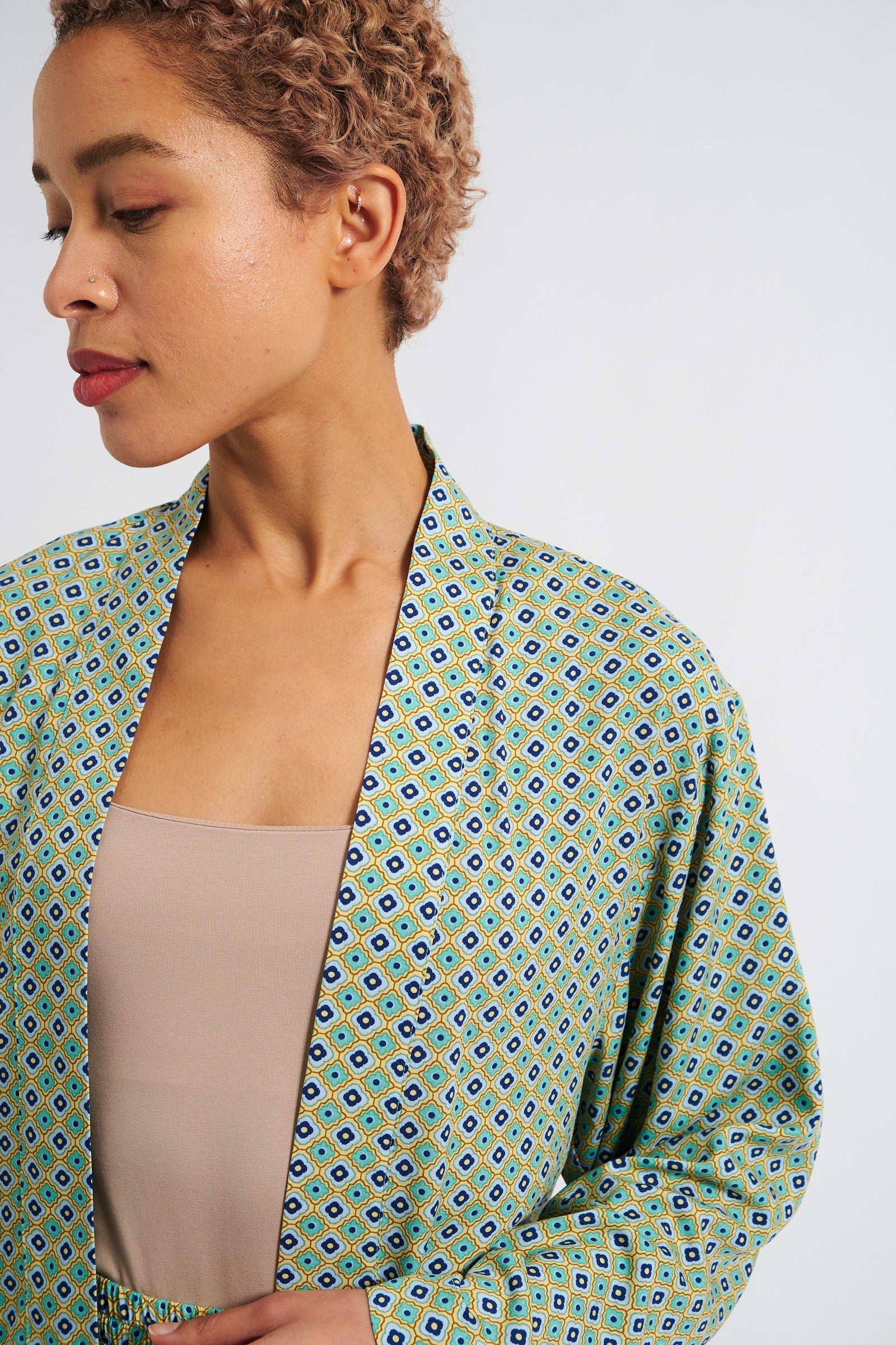 Nayah Tangiers Print Kimono Style Jacket - Detail 1