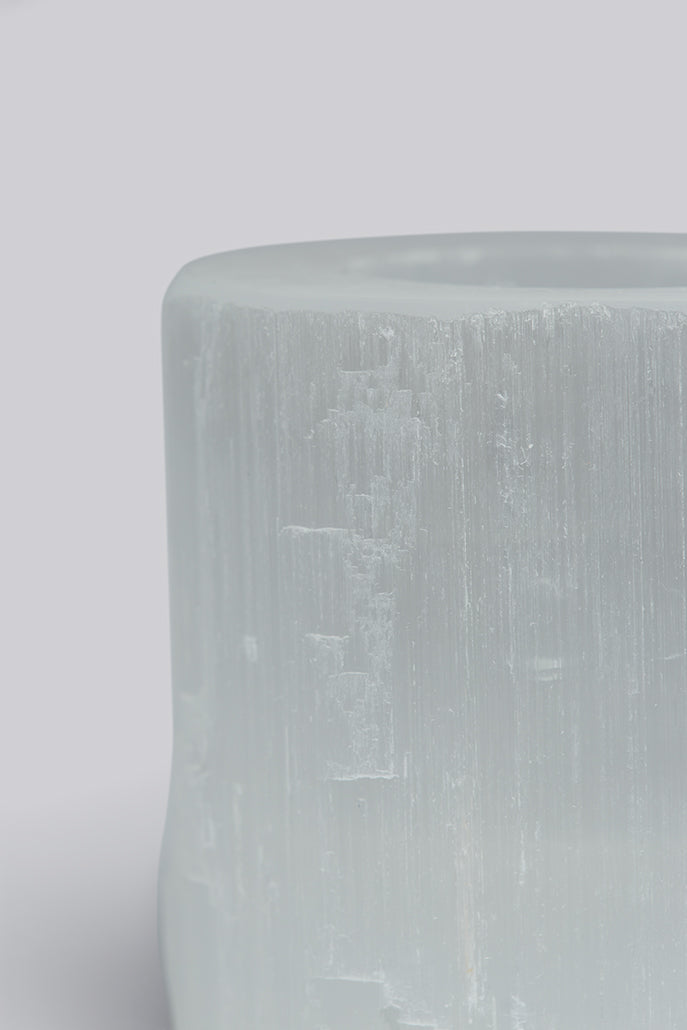 Selenite Heart Tea Holder - Styled