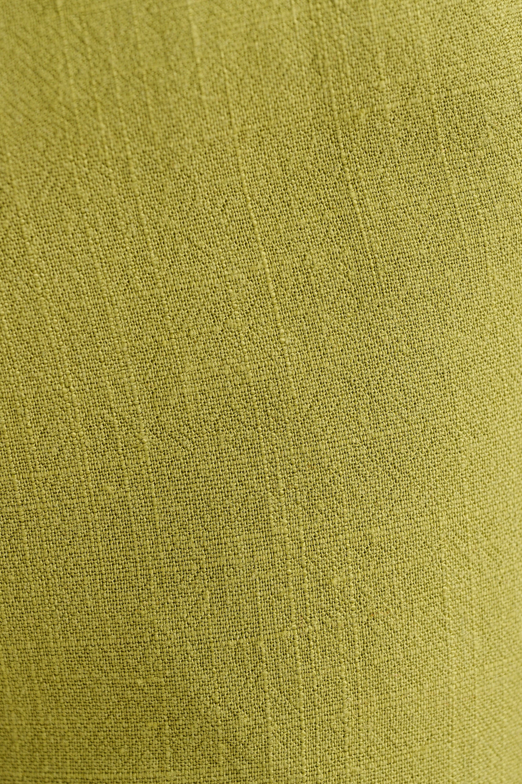 Baya Linen Mix Square Neck Midi Dress - Avocado Green