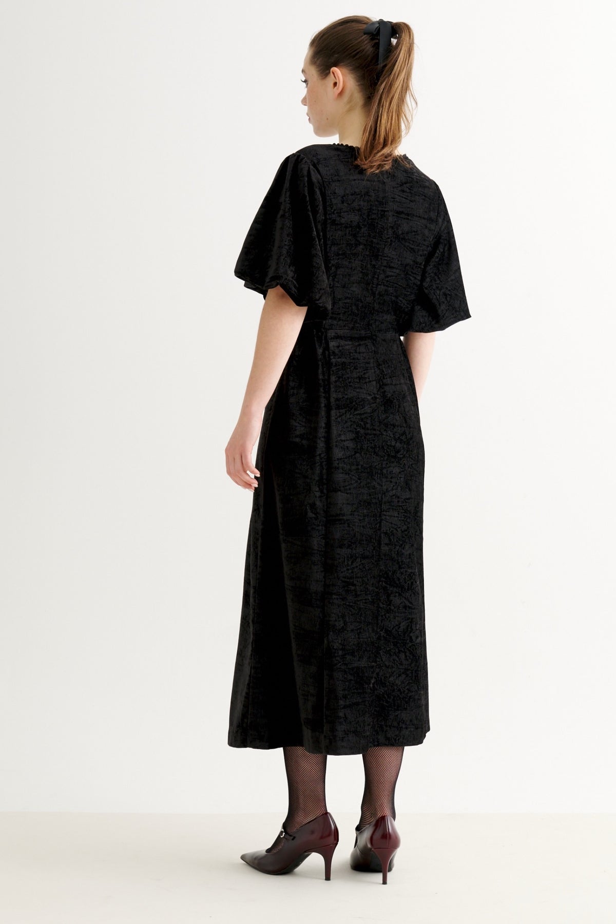 Philo Matte Velvet Dress - Black