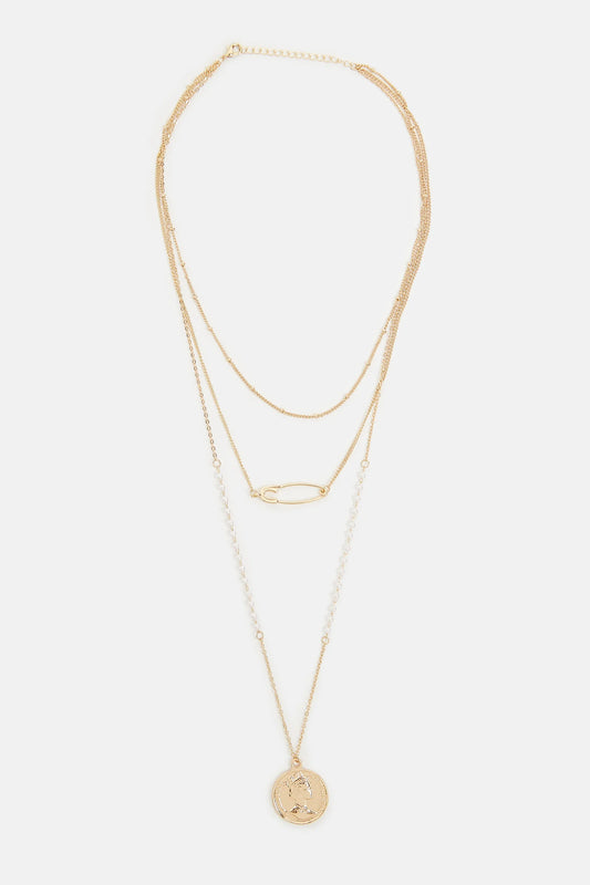 Louche Punk Style 3 Strand Necklace