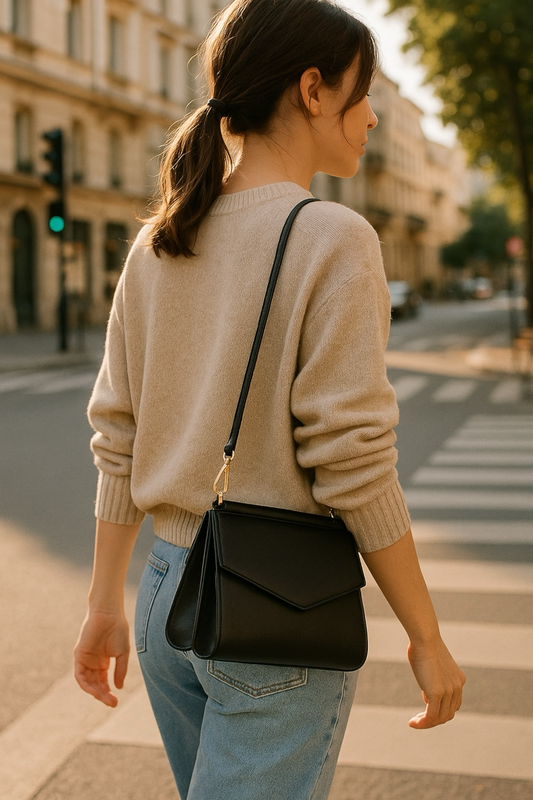Thea Crossbody Bag in Black