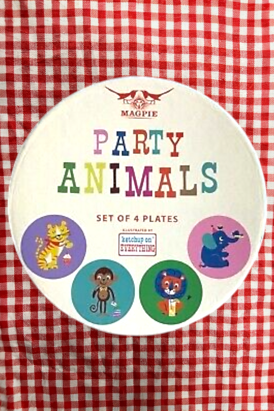 Party Animal Set Of 4 Plates