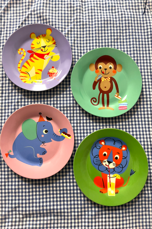 Party Animal Set Of 4 Plates