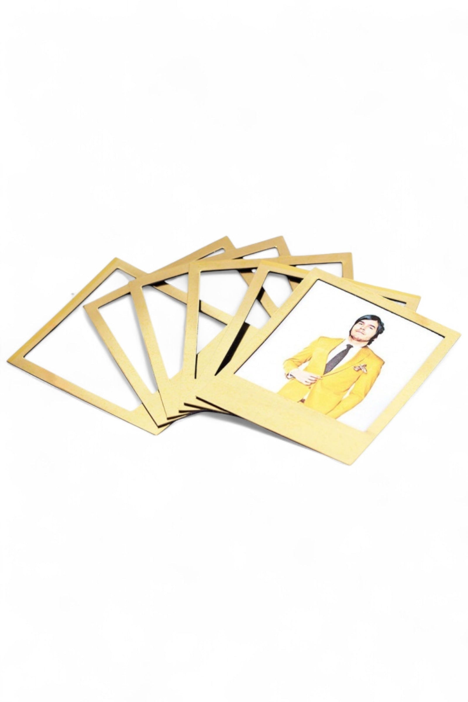 Set Of 6 Gold Magnetic Polaframes