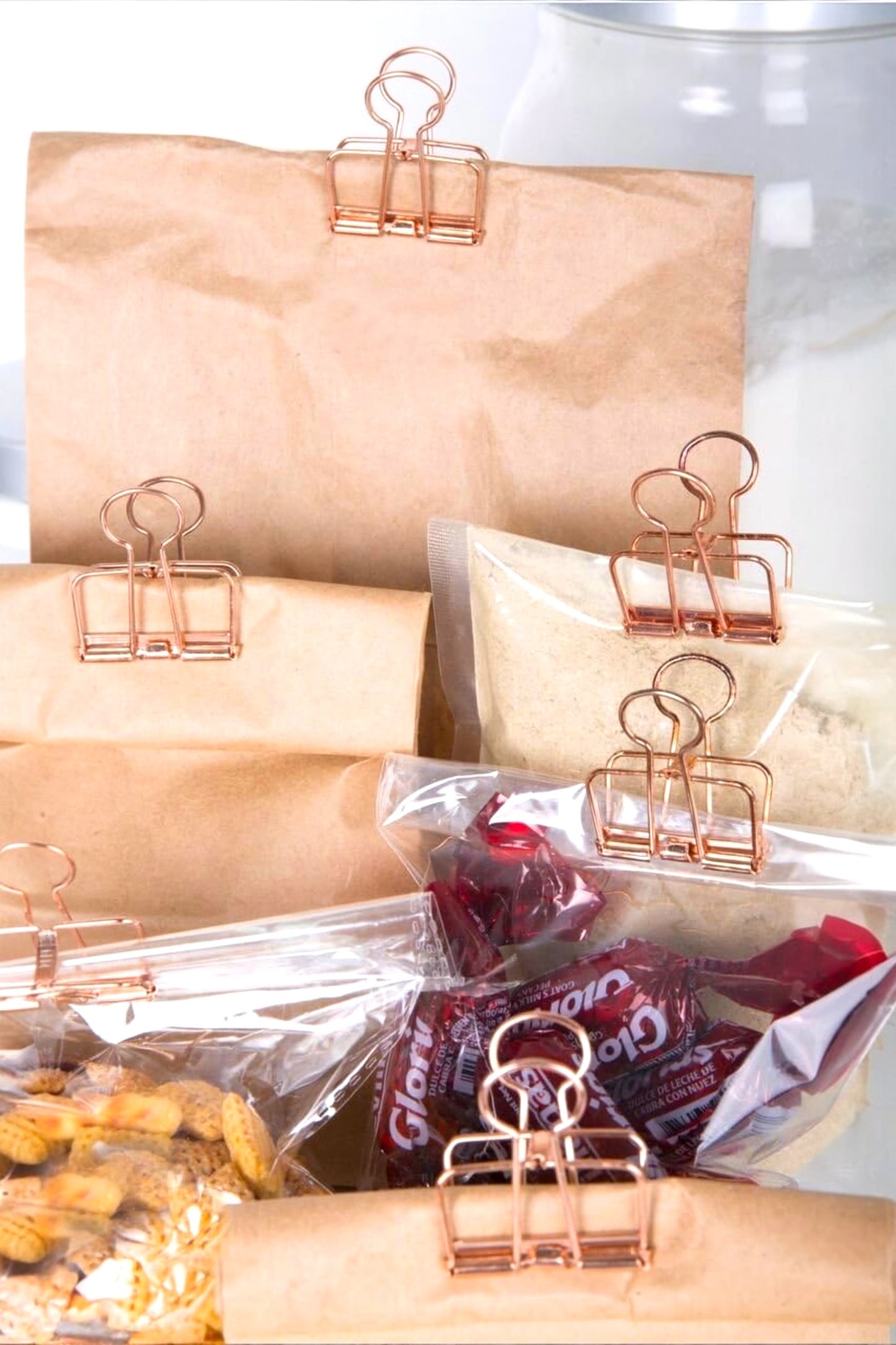 Set Of 6 Copper Wire Clips