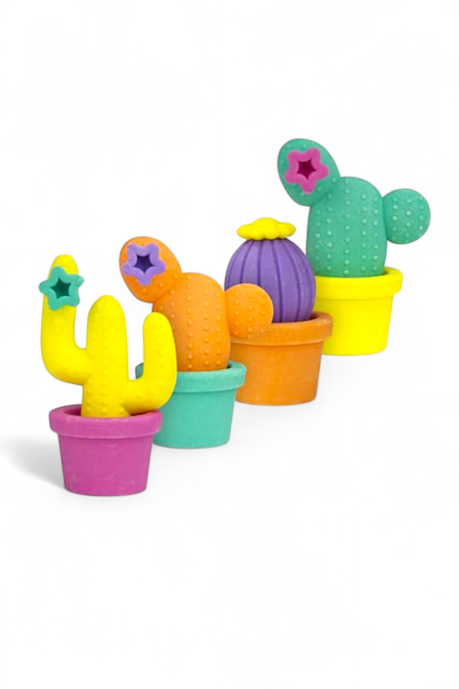 Set Of 4 Cactus Erasers