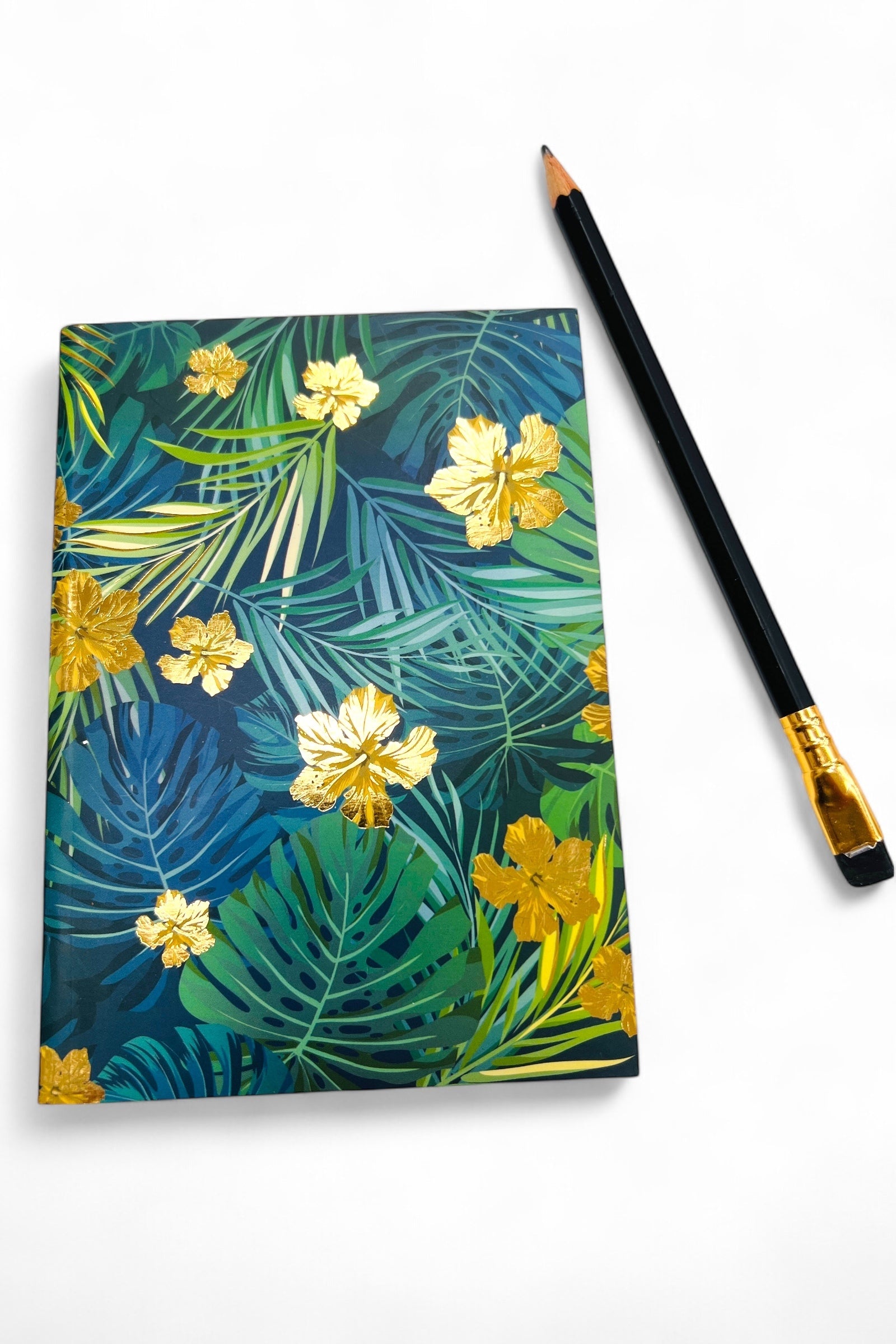 A6 Gold Foiled Tropical Note book
