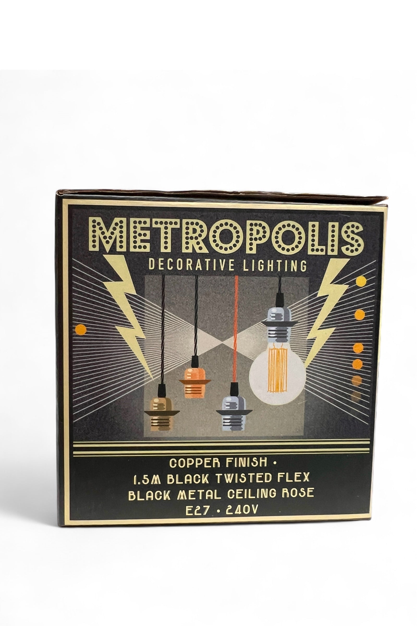 Metropolis Decorative Vintage Style Brass Light Fitting - Styled