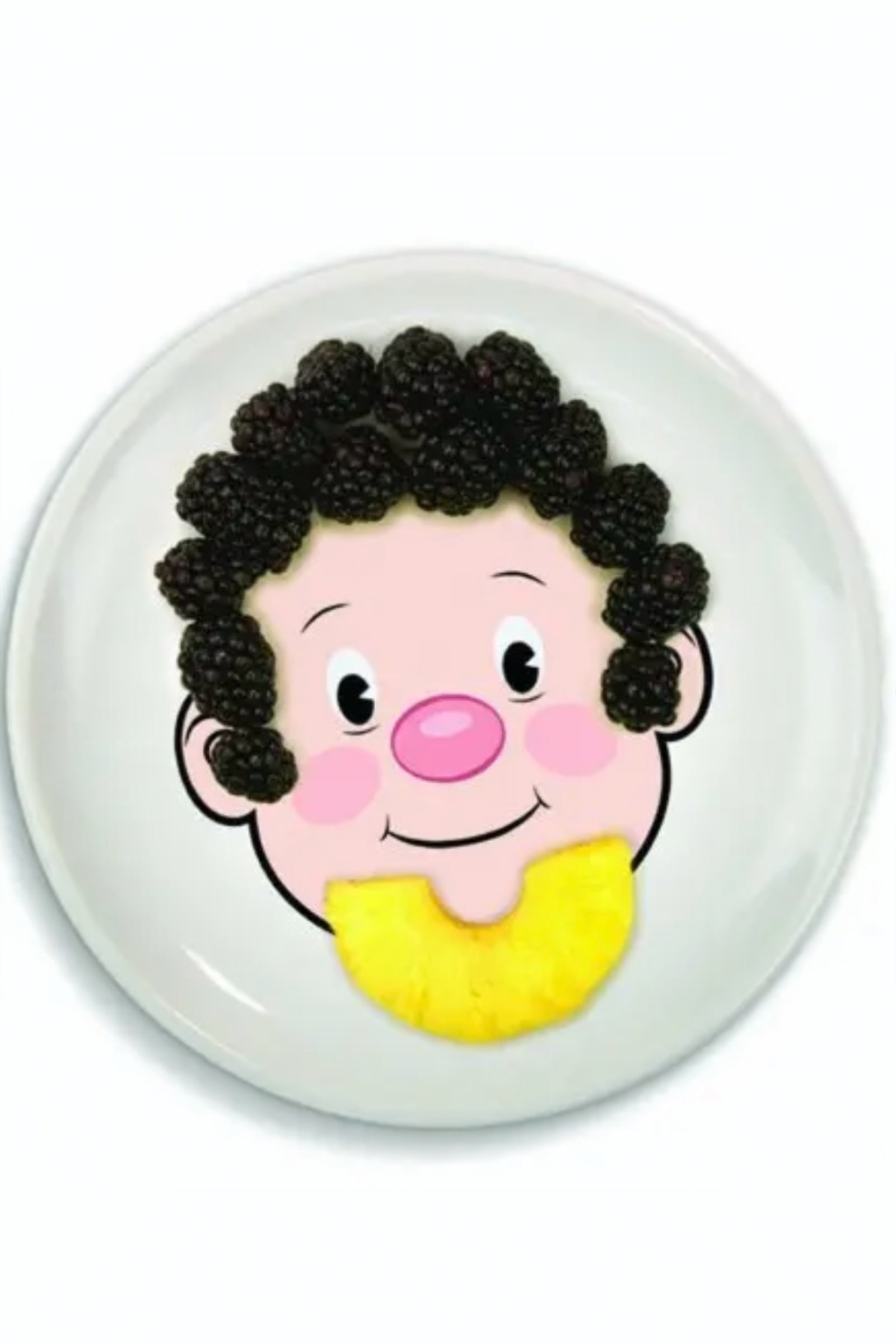 Mr Man Food Face Plate - Styled