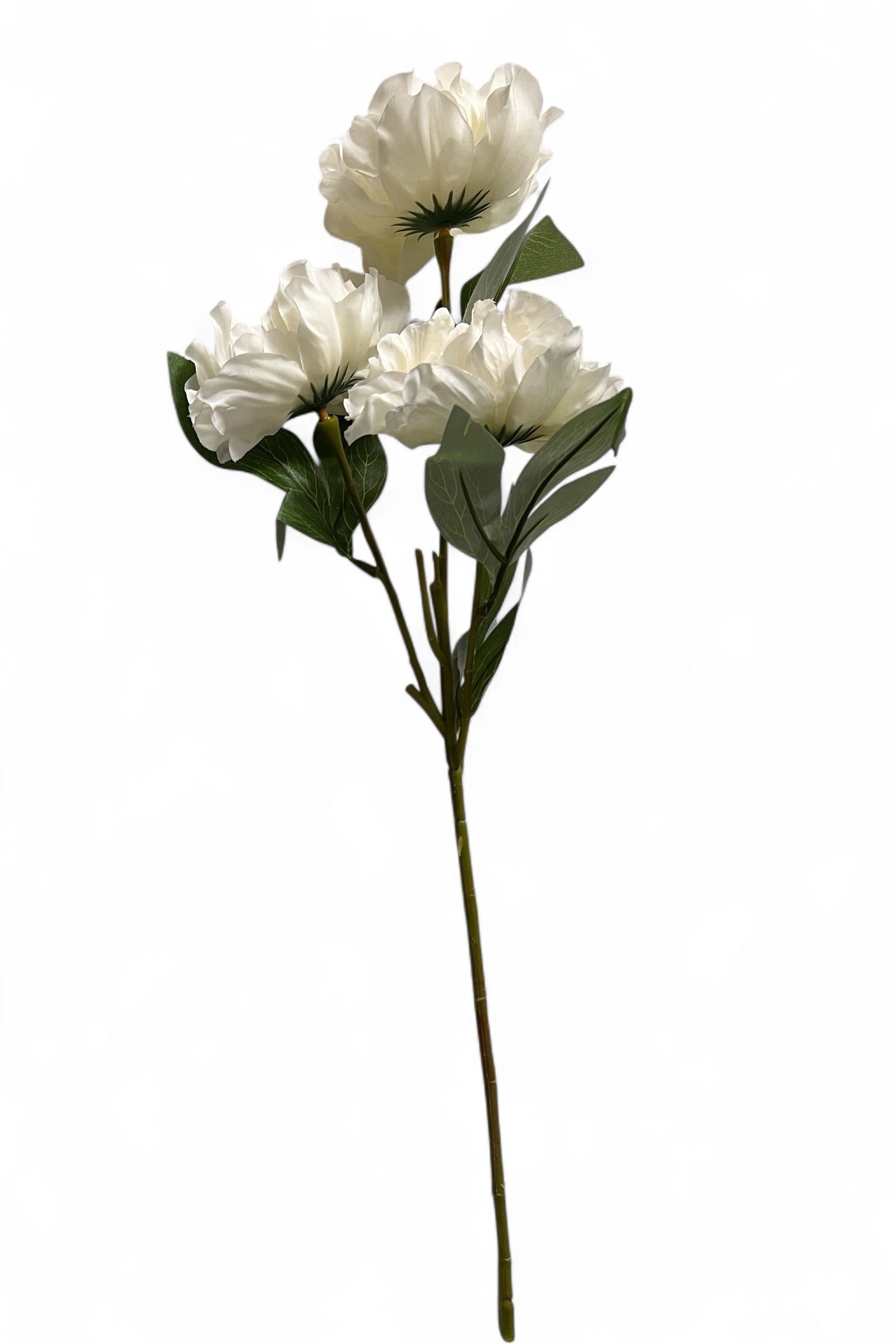 3 Head White Rose Stem