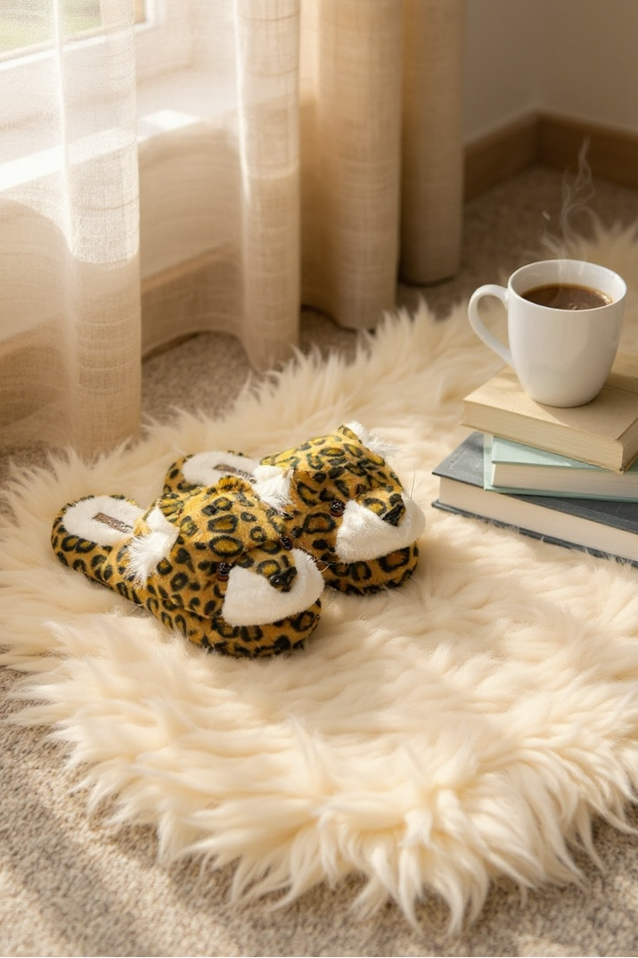 Novelty Leopard Slippers
