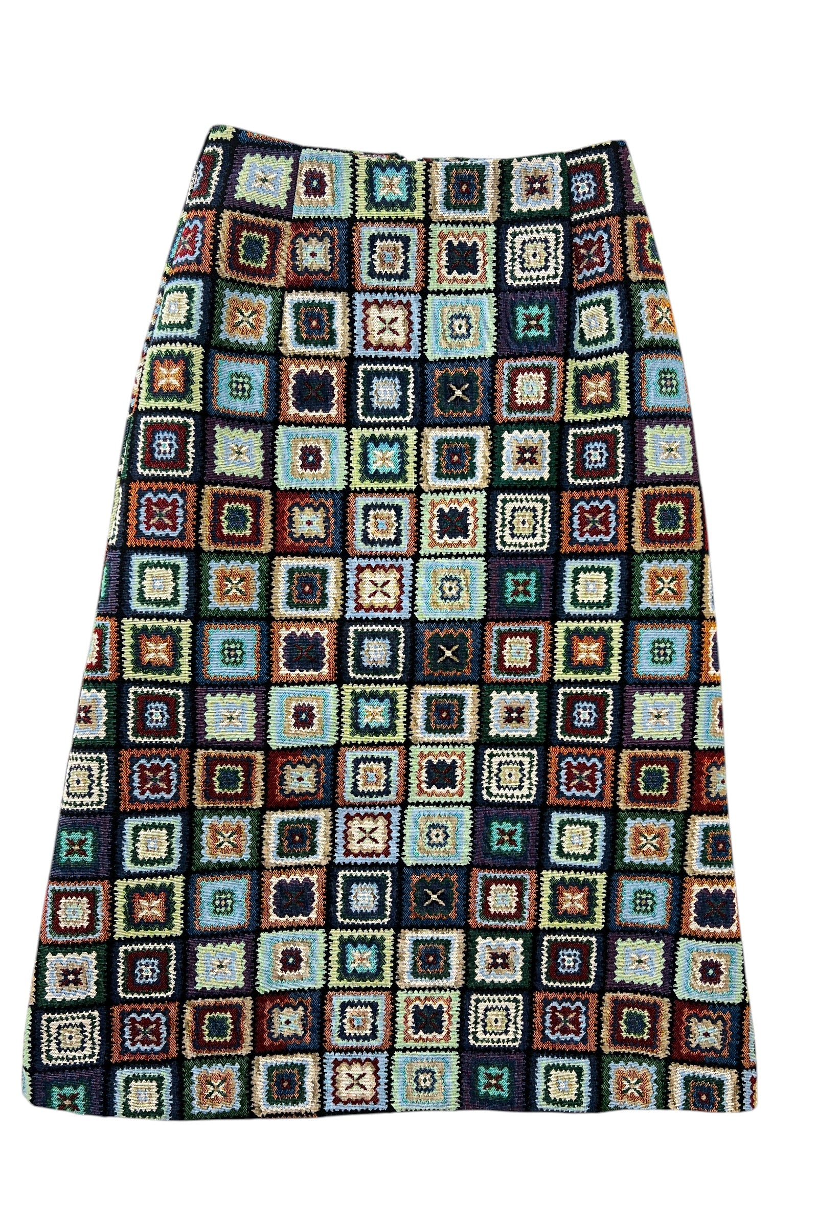 Buffy 70's Patch Jacquard Midi Skirt - Detail 4