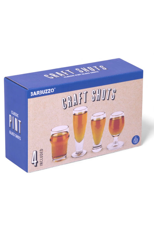 Set Of 4 Craft Beer Shot Glasses