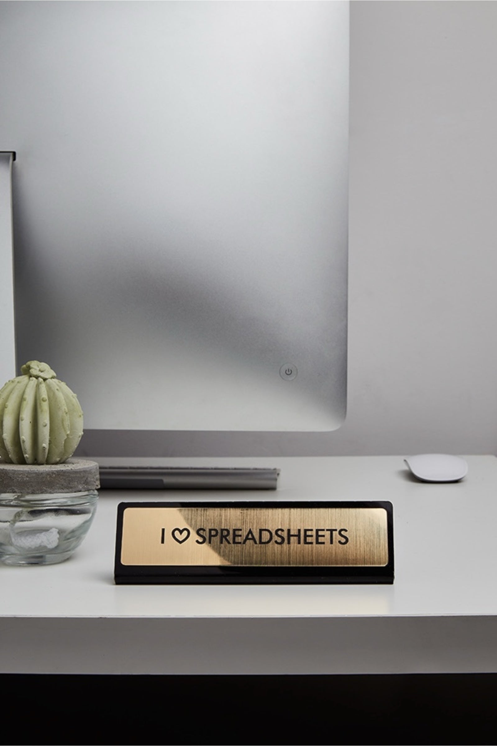 I Love Spreadsheets Desk Plate