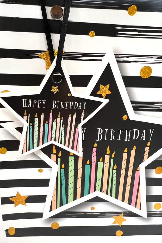 2 Happy Birthday Star Gift Bags