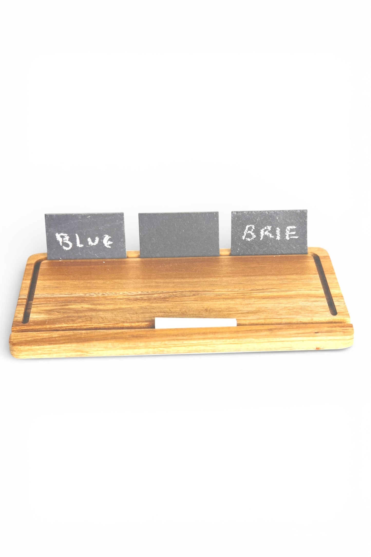 Acacia Cheese Board With Slate Name Plates