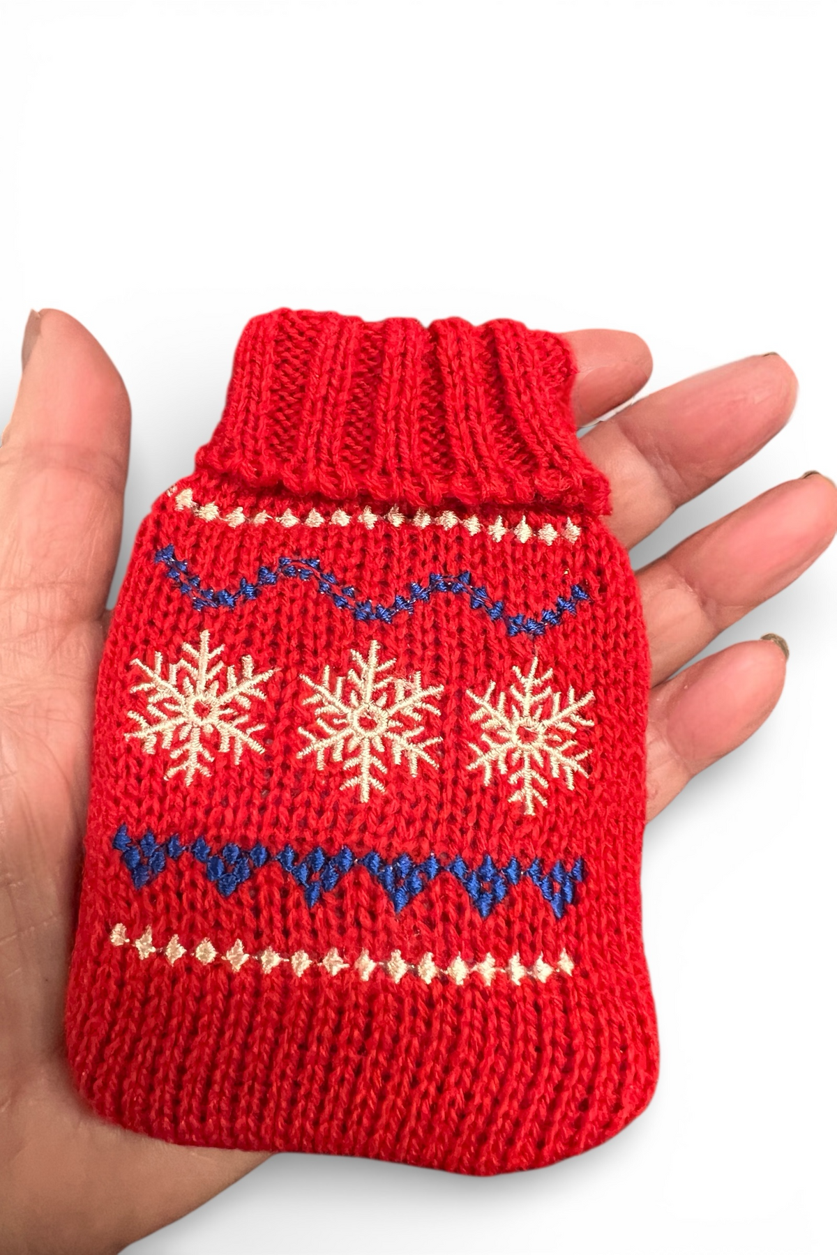 Red Nordic Jumper Handwarmer - Front