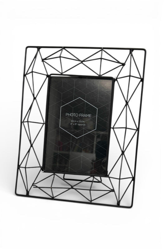Black Wire Geometric Photo Frame