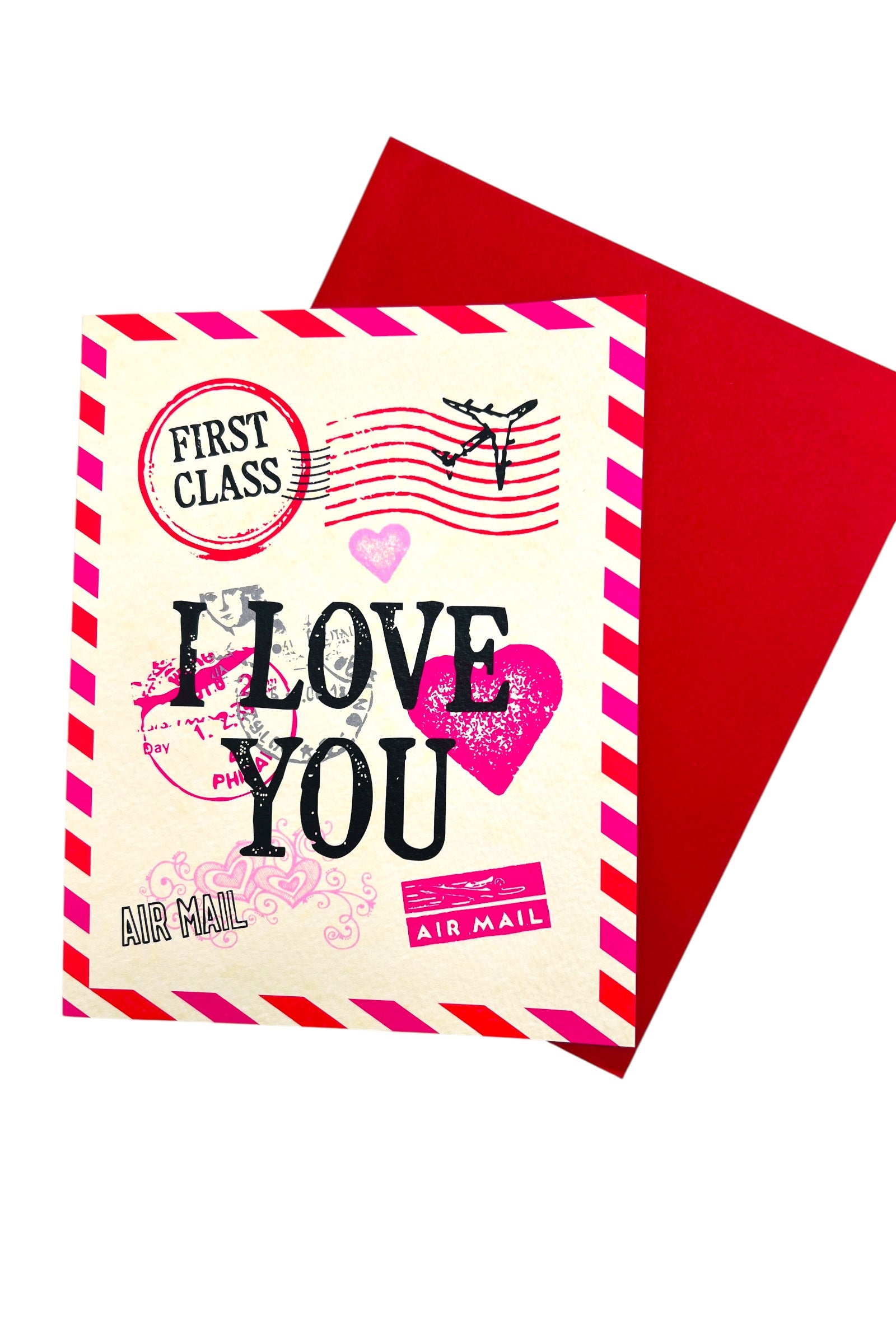 First Class I Love You Card