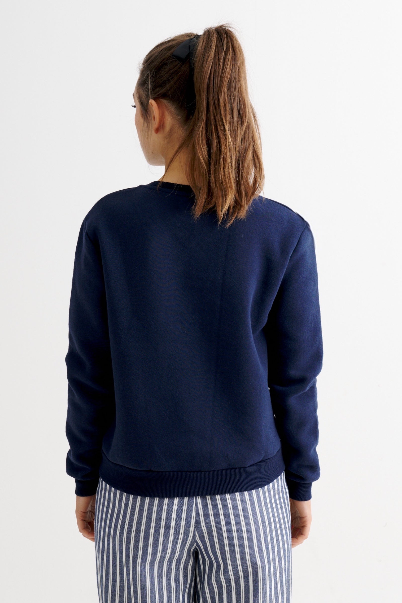 Jan Jellyfish Embroidered Navy Sweatshirt