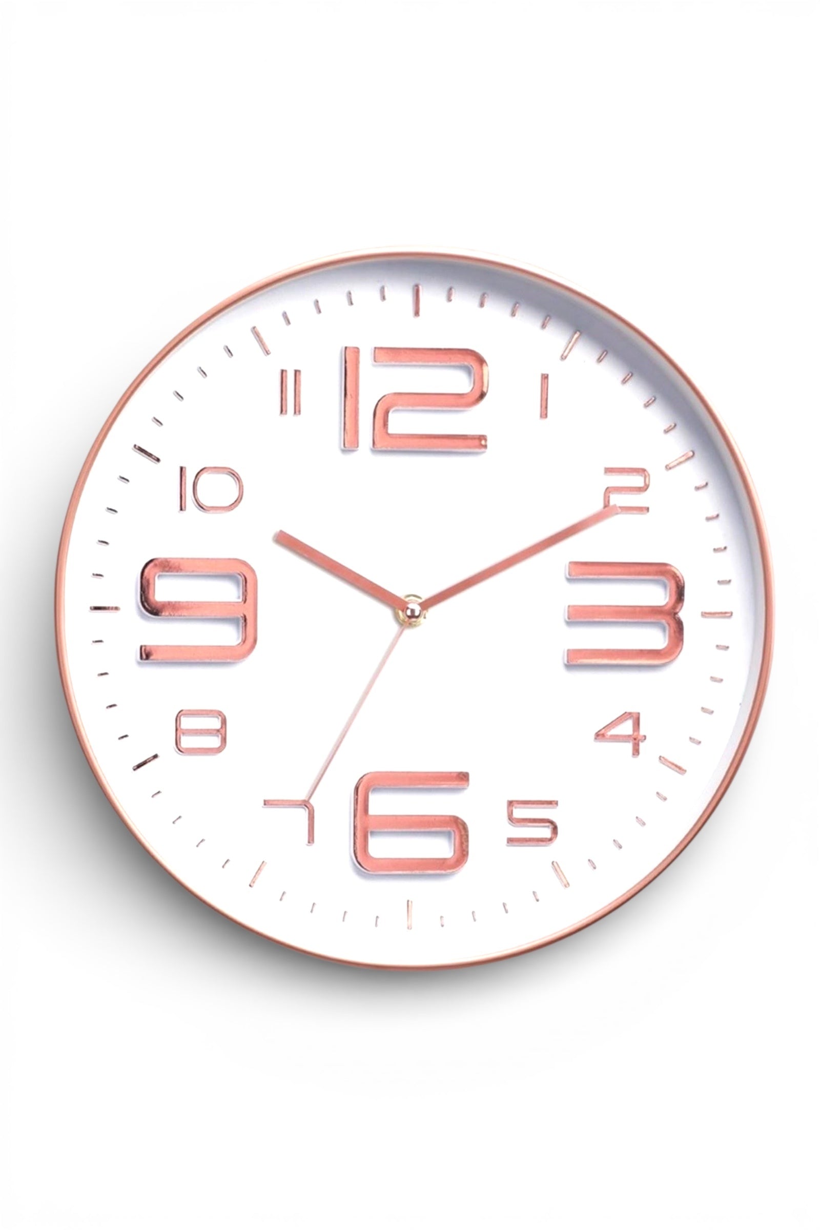 Rose Gold White Faced Wall Clock - Back
