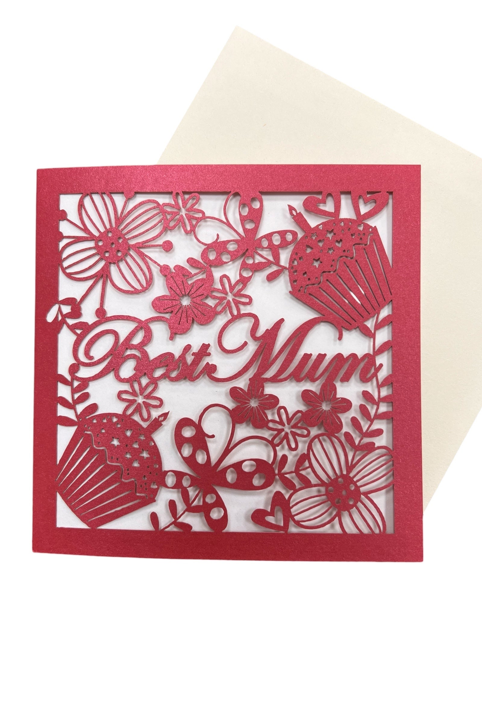 Best Mum Paper Cut Card