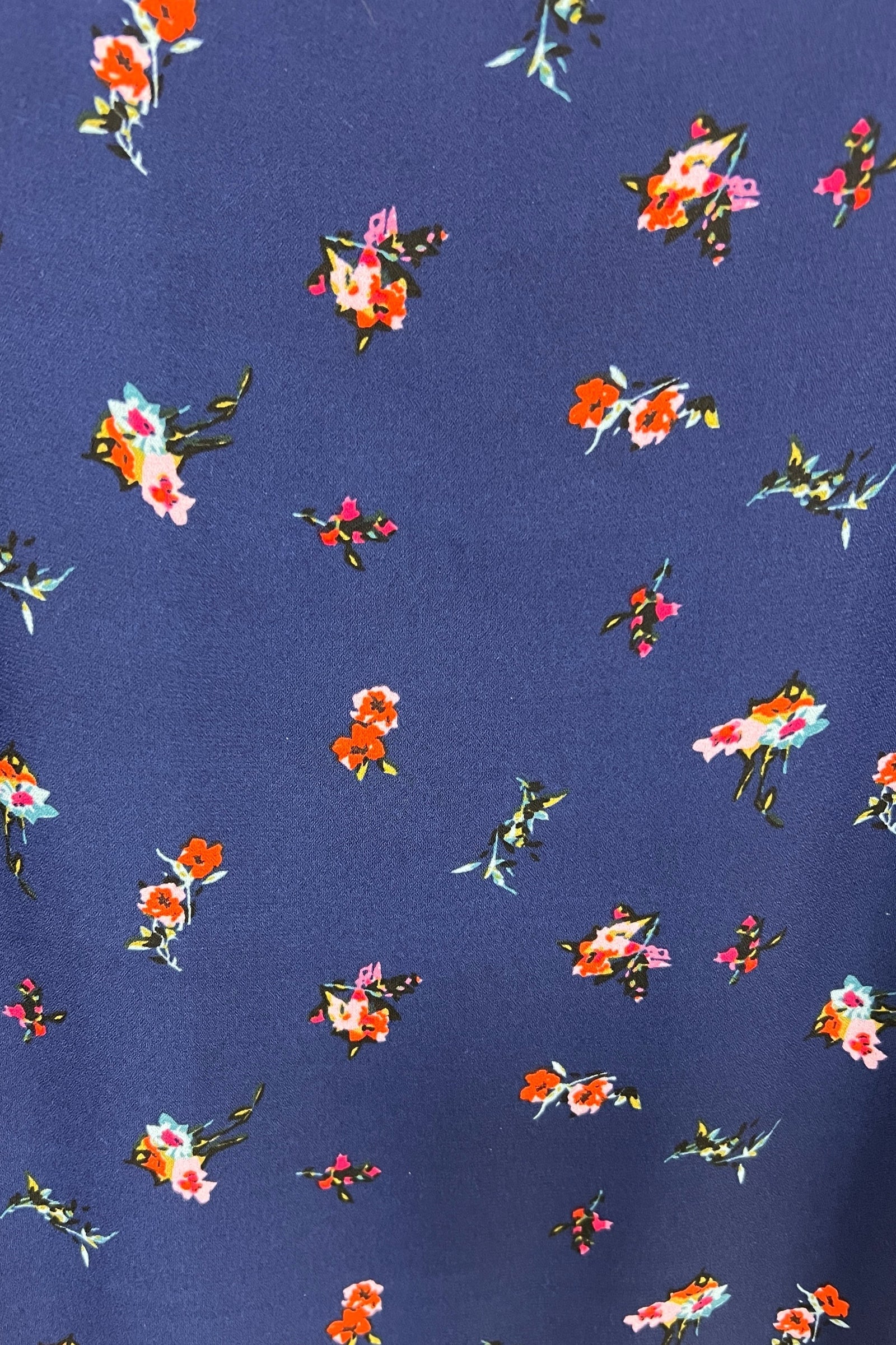 Union Navy Ditsy Print Mini A- Line Dress - Styled