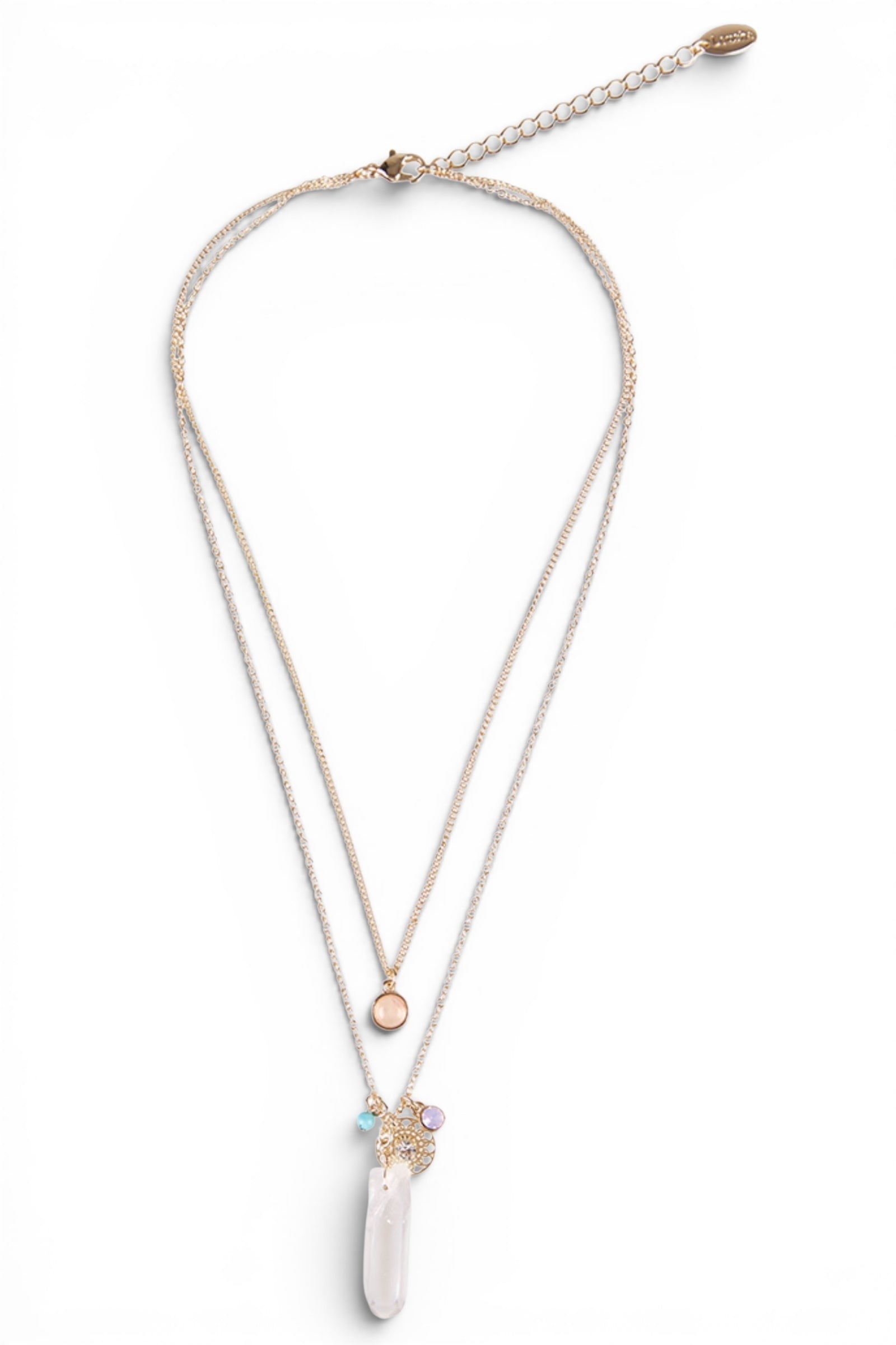 Tia Boho Crystal Layer Pendant Necklace