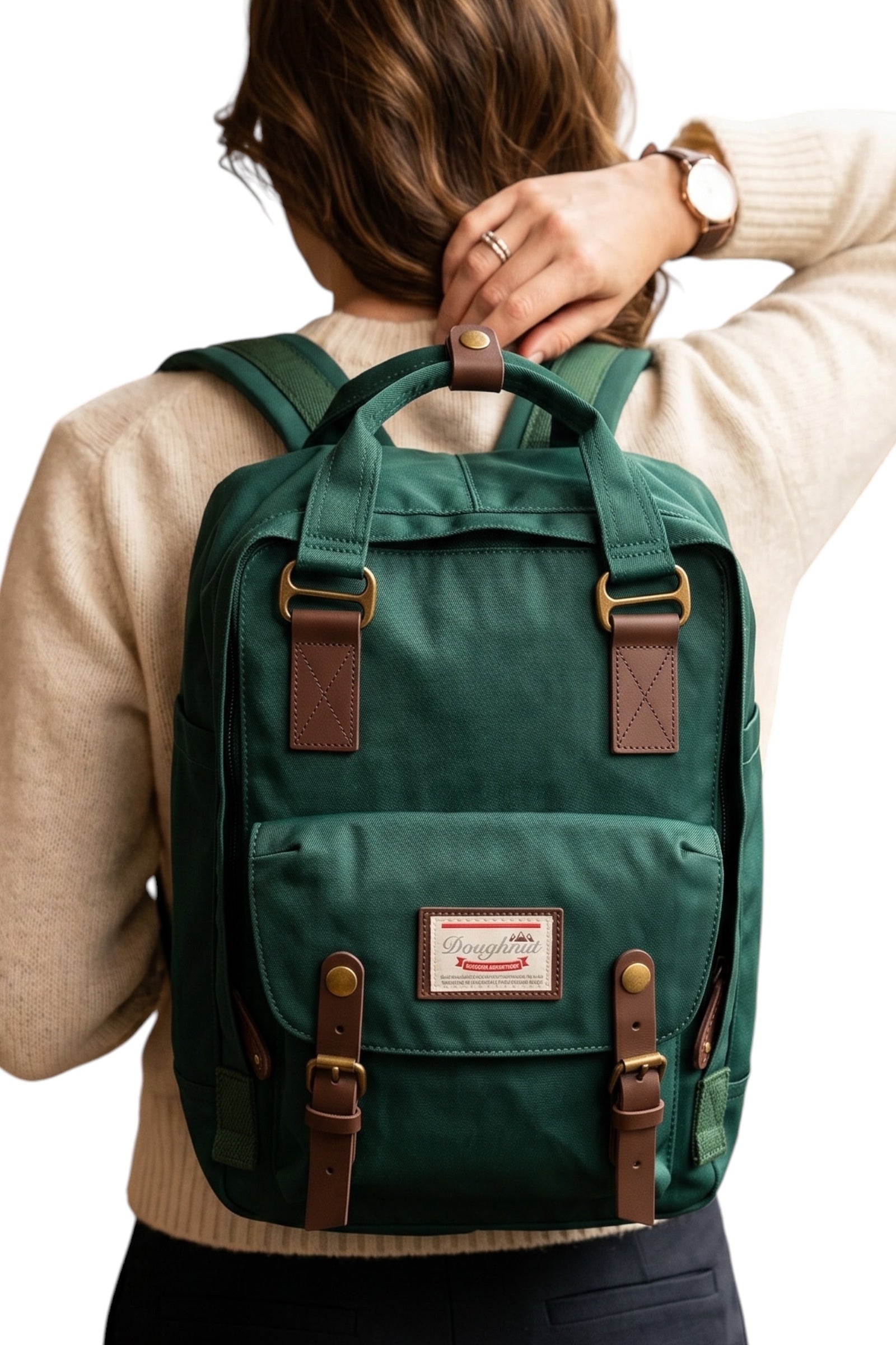 Macaroon Unisex Doughnut Green Backpack