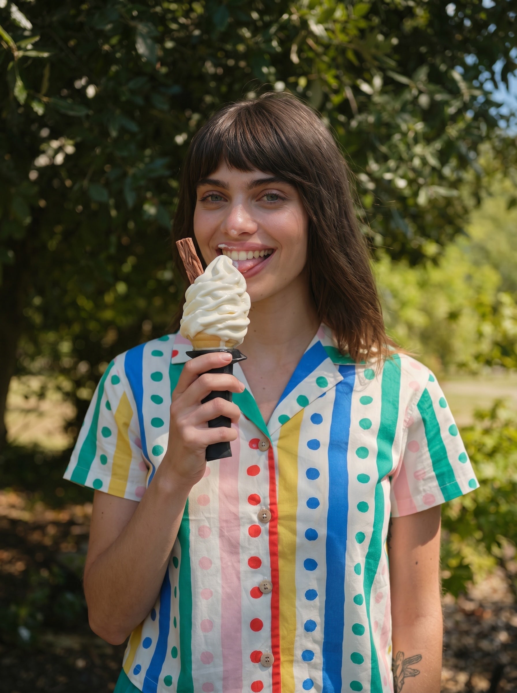 Marika Spots And Stripes Resort Shirt