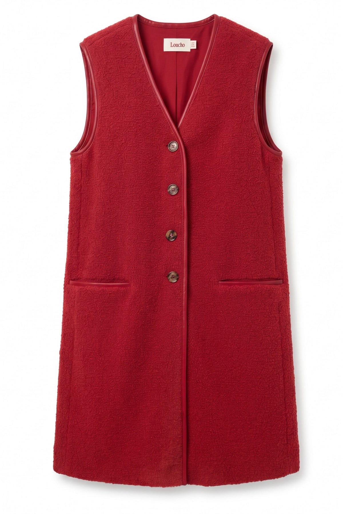 Cathel Borg Longline Waistcoat - Red