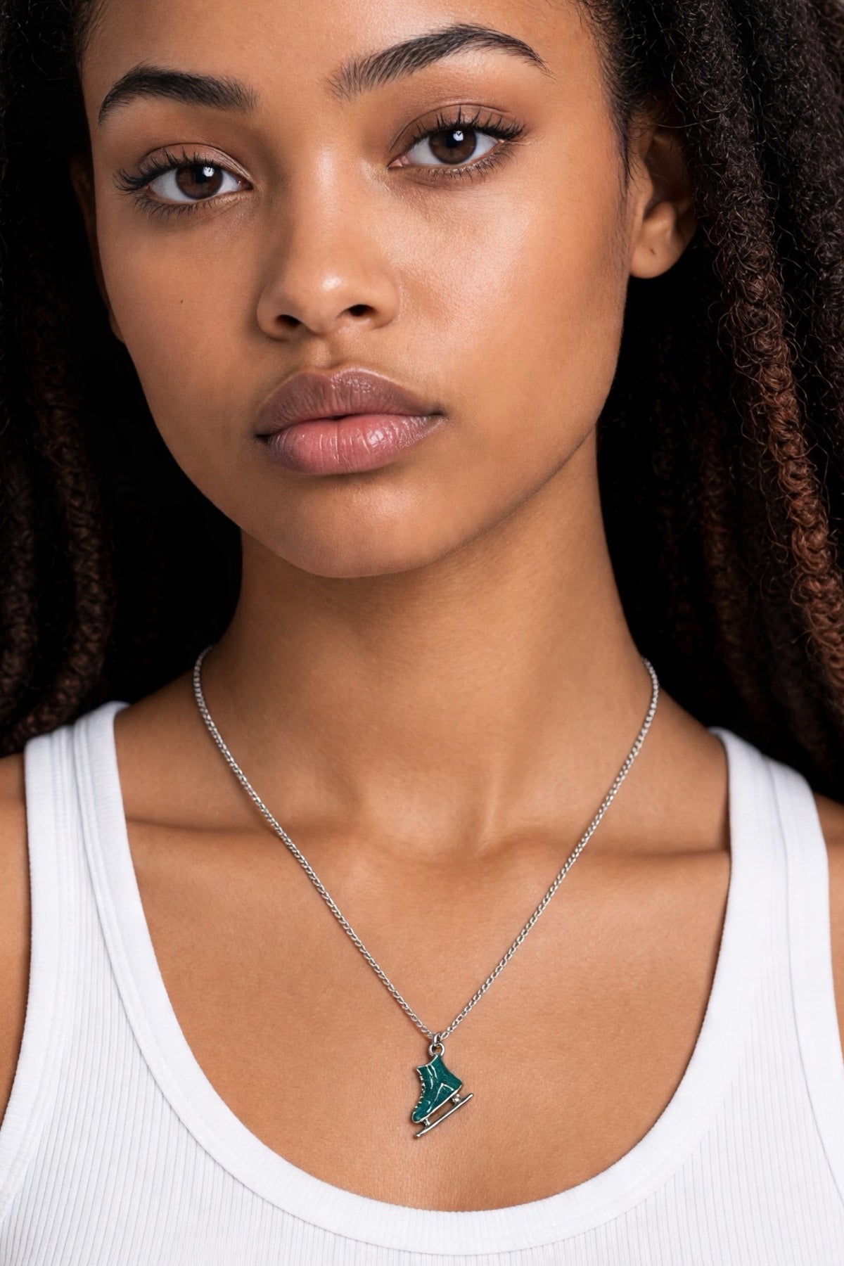 Skater Boot Enamel Charm Necklace
