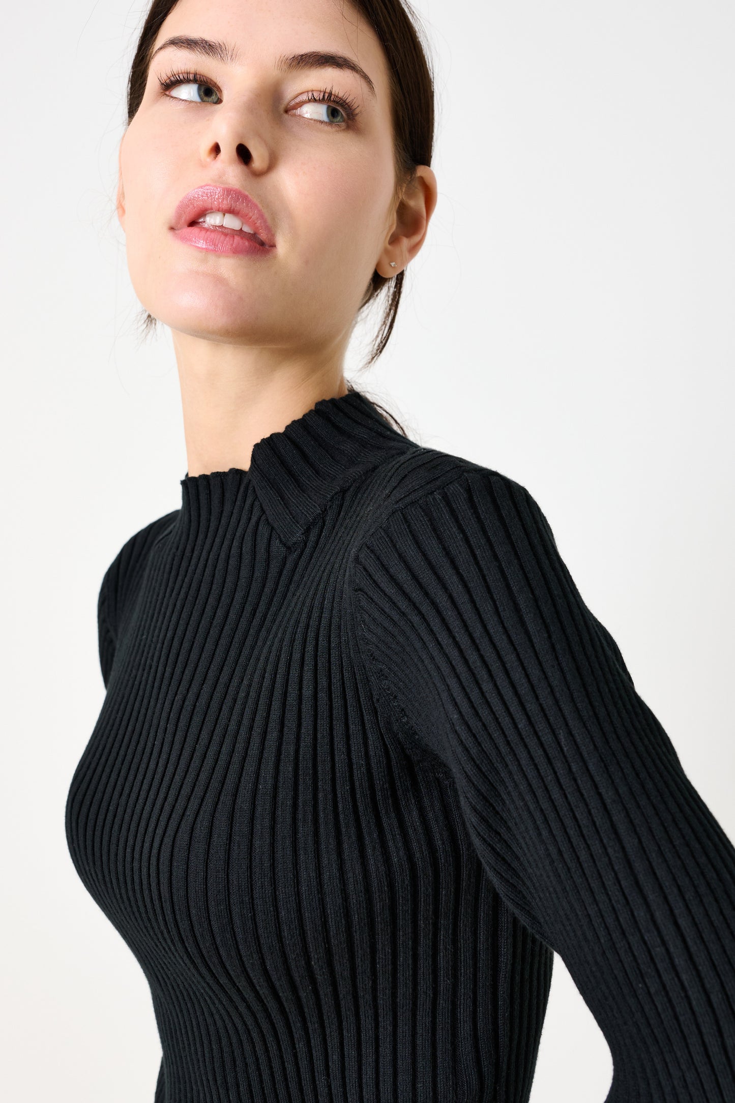Raye Black Midi Sweater Dress