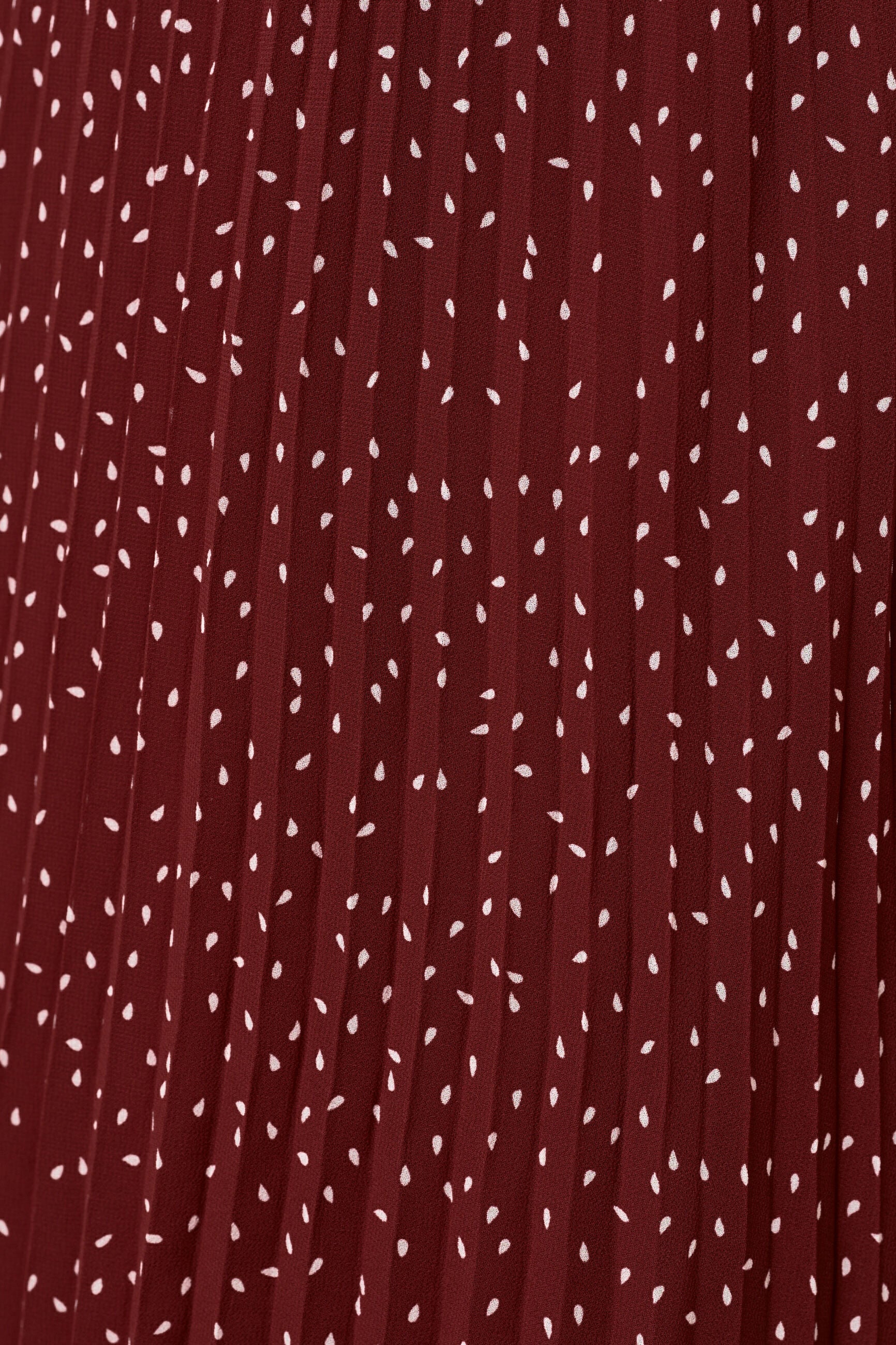 Riley Raindrop Pleated Midi Skirt - Red - Detail 3