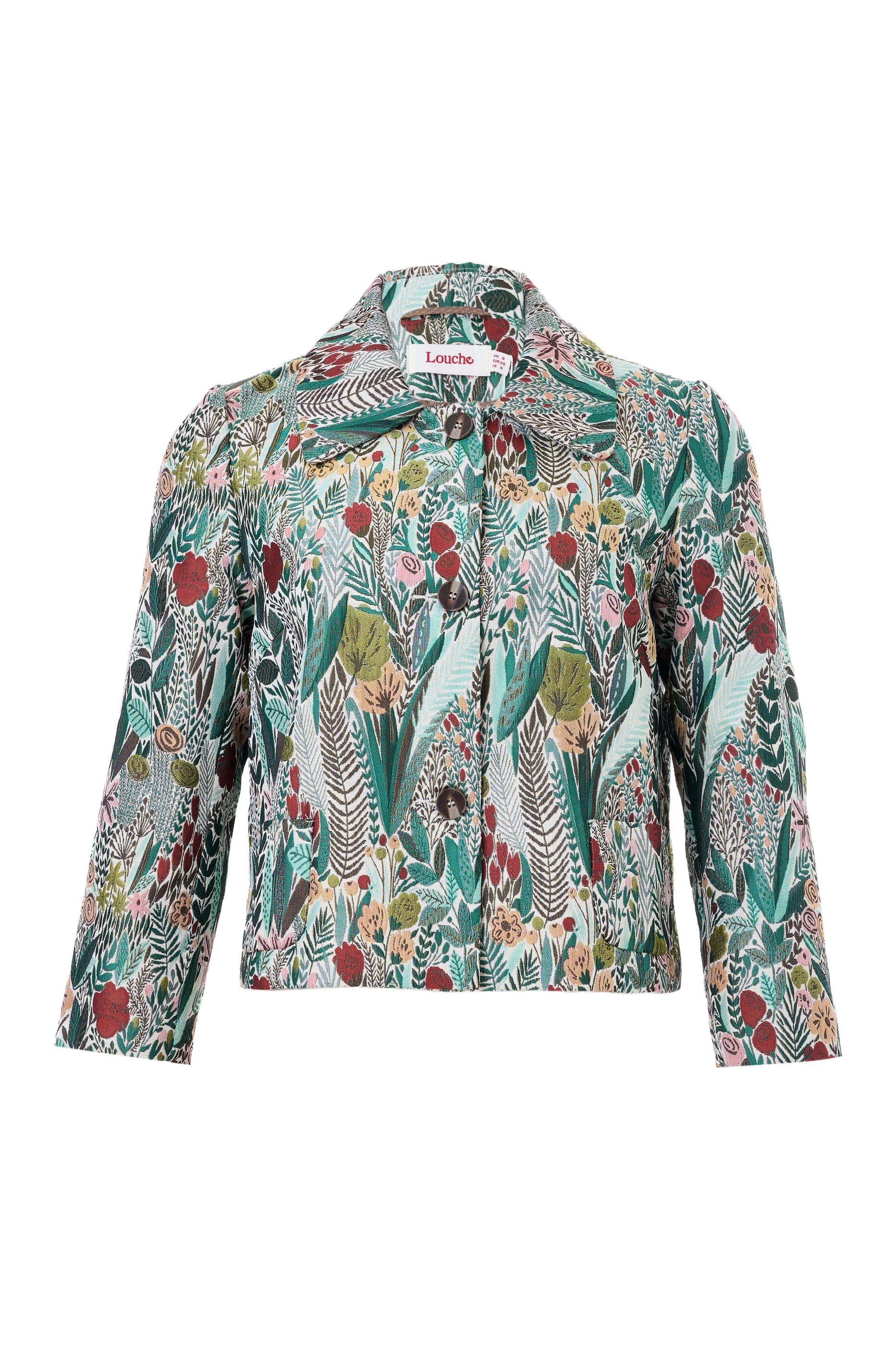 Salut Jungle Jacquard Jacket - Green - Styled