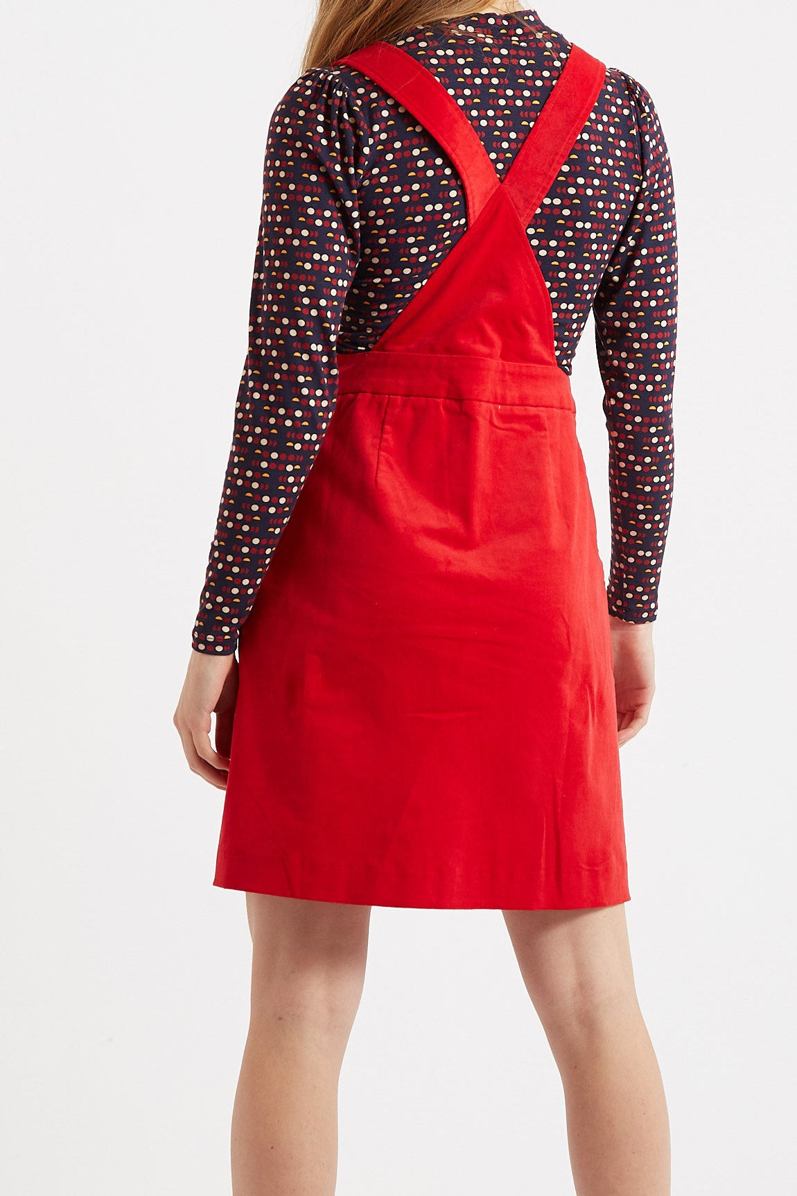 Sofiya Baby Cord Mini Pinafore Dress - Red