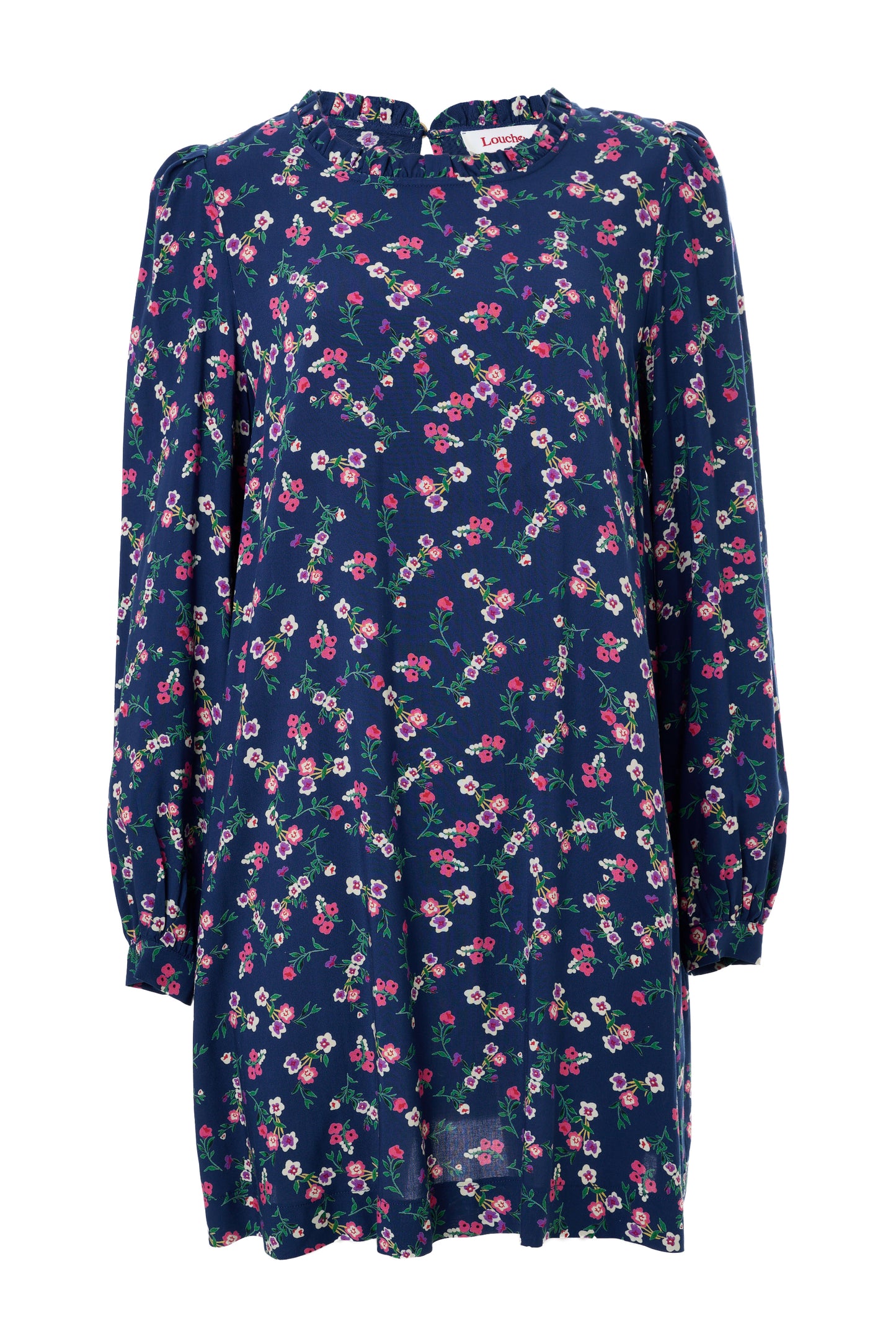 Sola Naïve Posy Print Long Sleeve Mini Dress - Navy