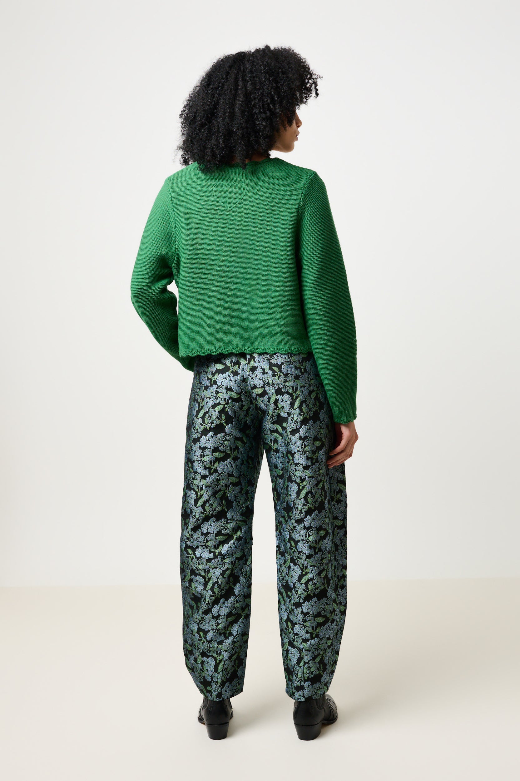 Sutton Blossom Jacquard Barrel Trouser